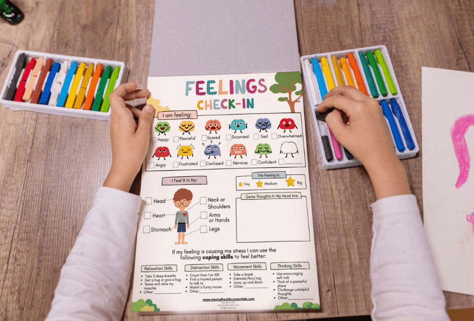 9 Printable Feelings Chart for Kids – Mental Health Center Kids