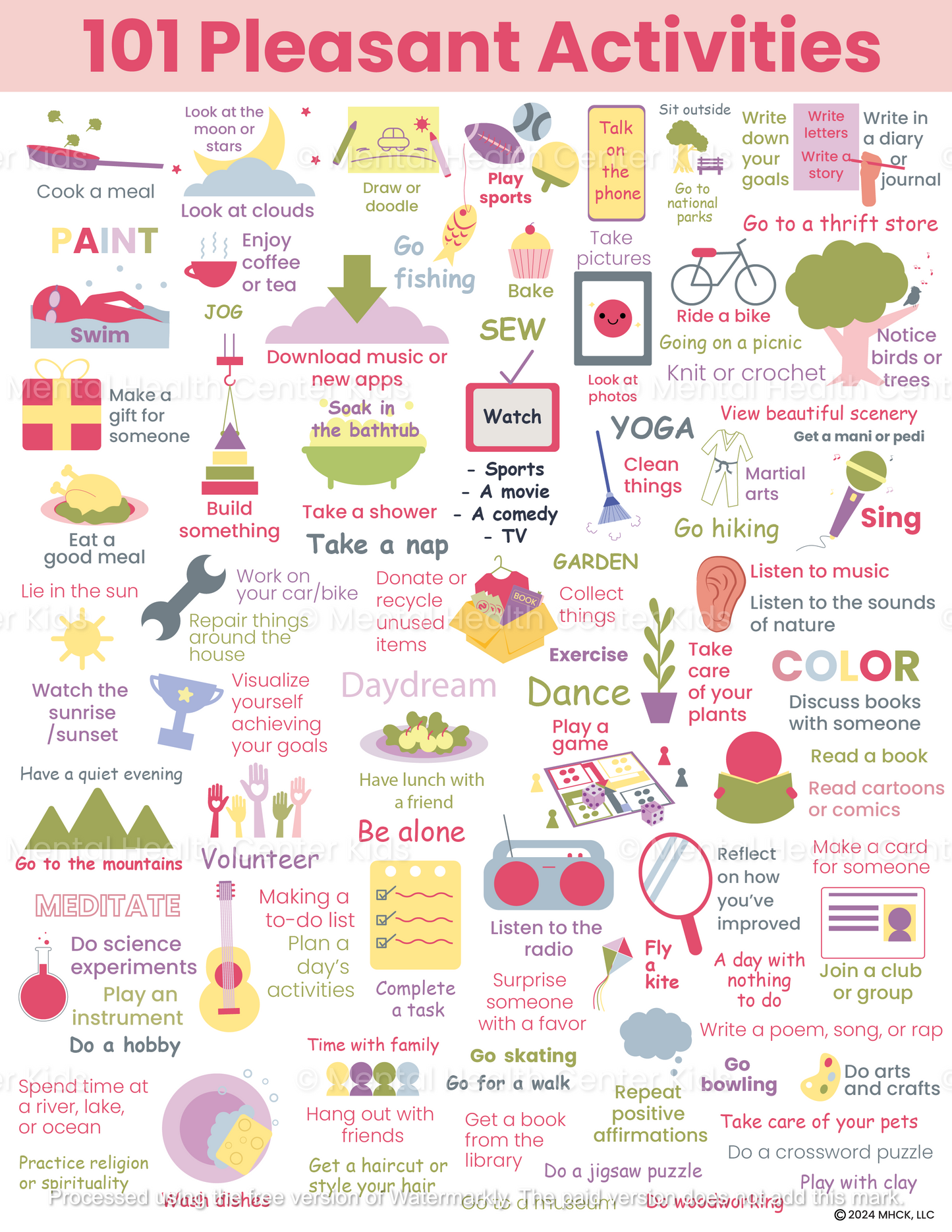 dbt pleasant activities