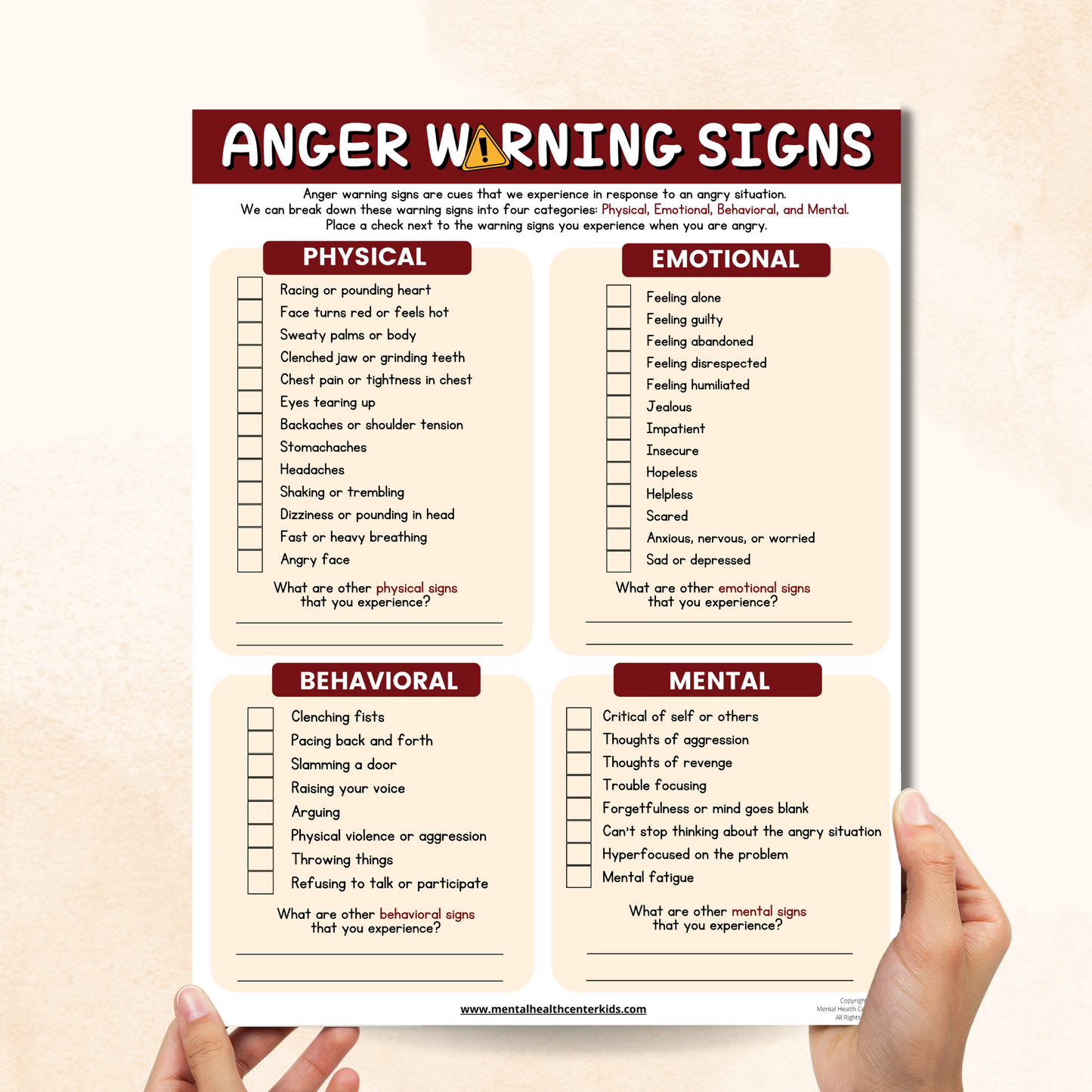 Warning Signs of Anger