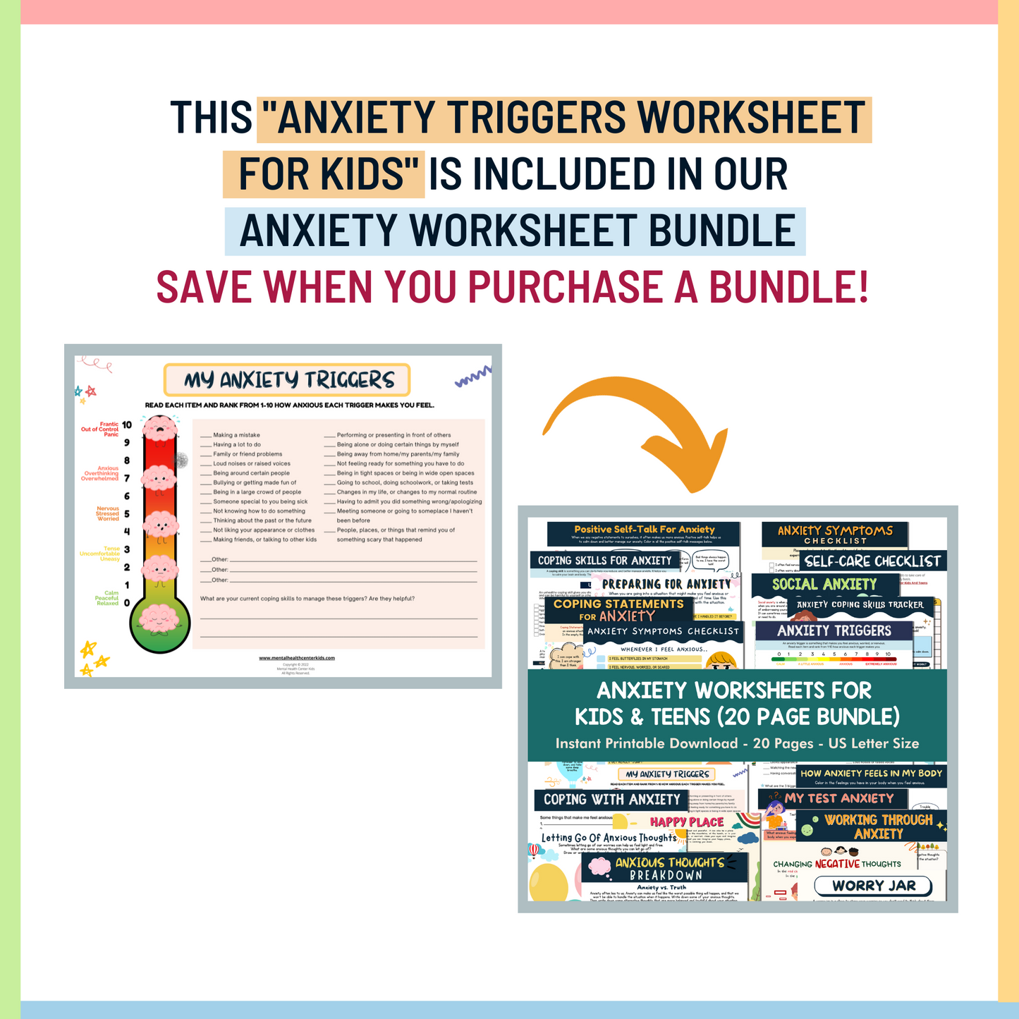 Anxiety Triggers Worksheet