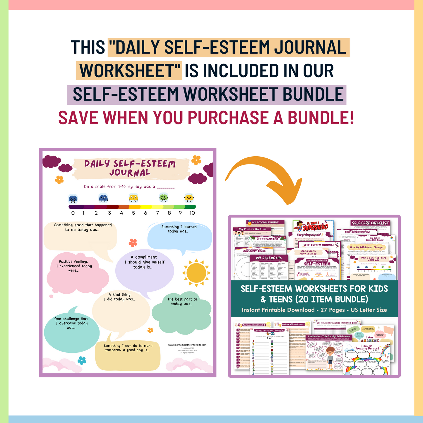 Daily Self-Esteem Journal for Kids