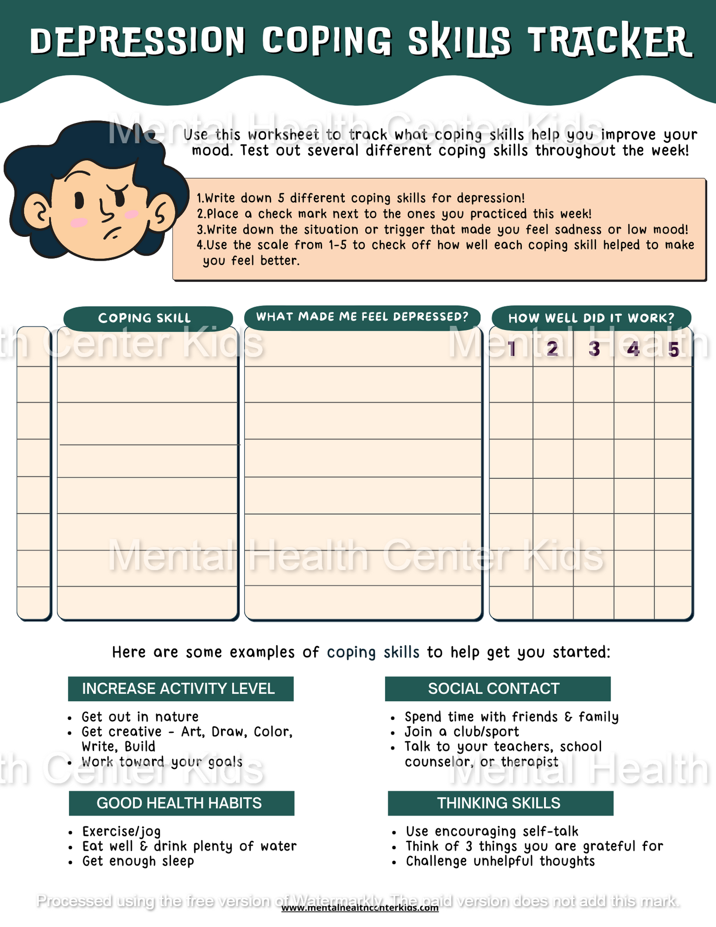 Depression Coping Skills Tracker