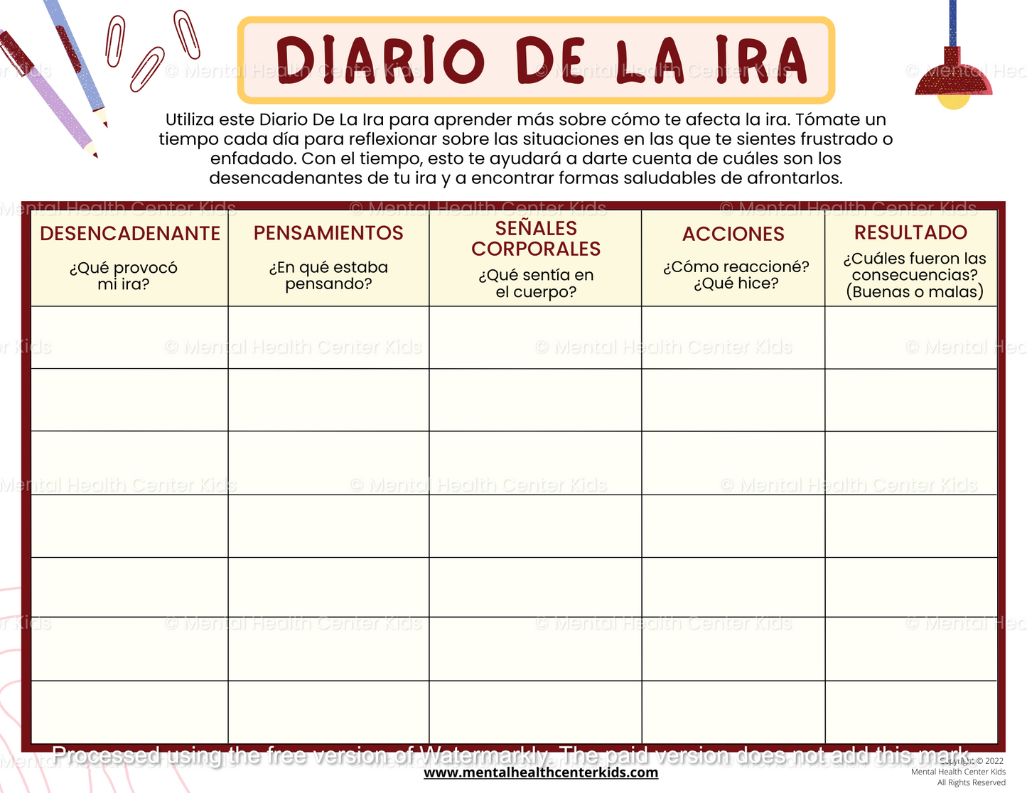 Anger Management Worksheets For Kids and Teens