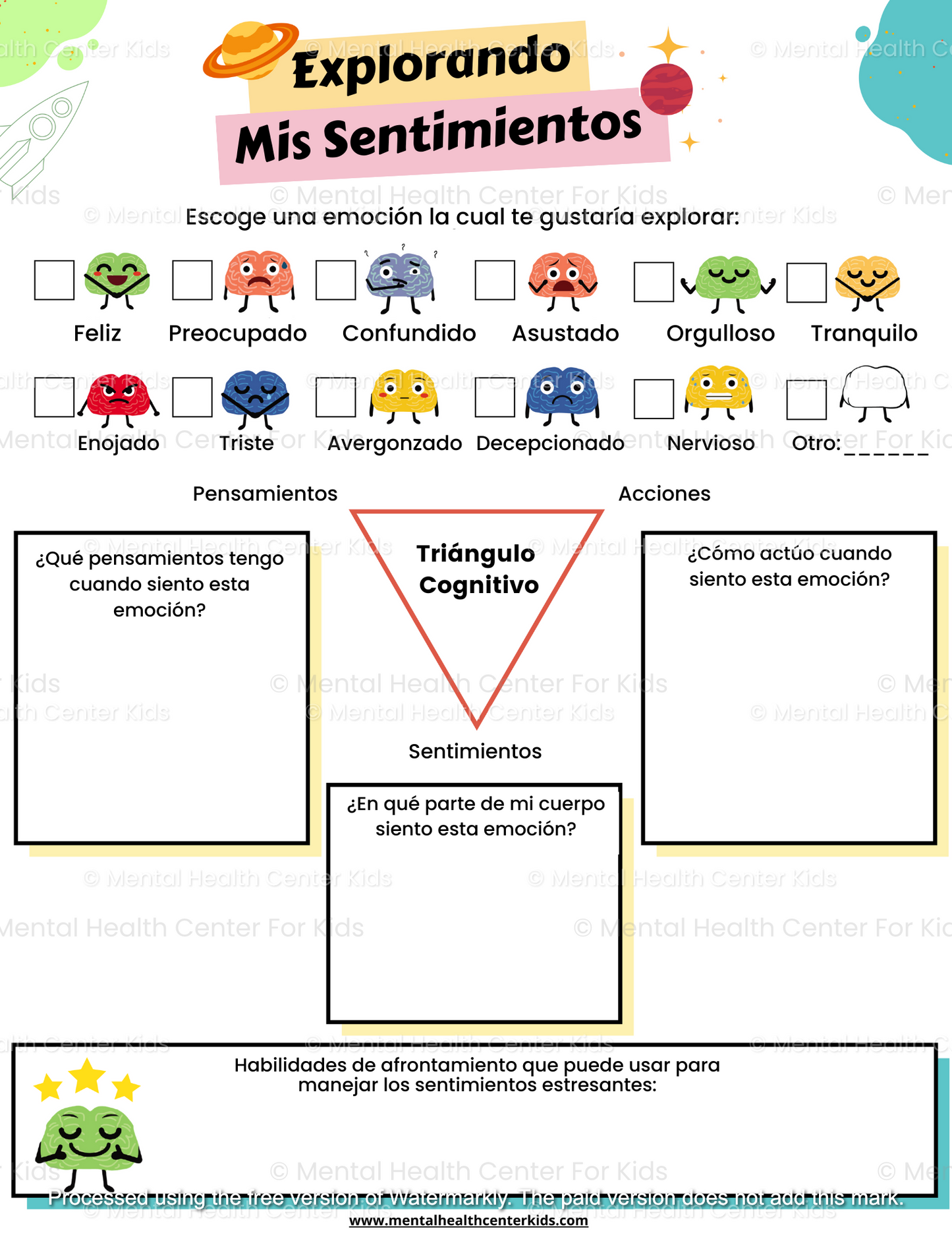 Hojas De Trabajo Sobre Sentimientos Y Emociones