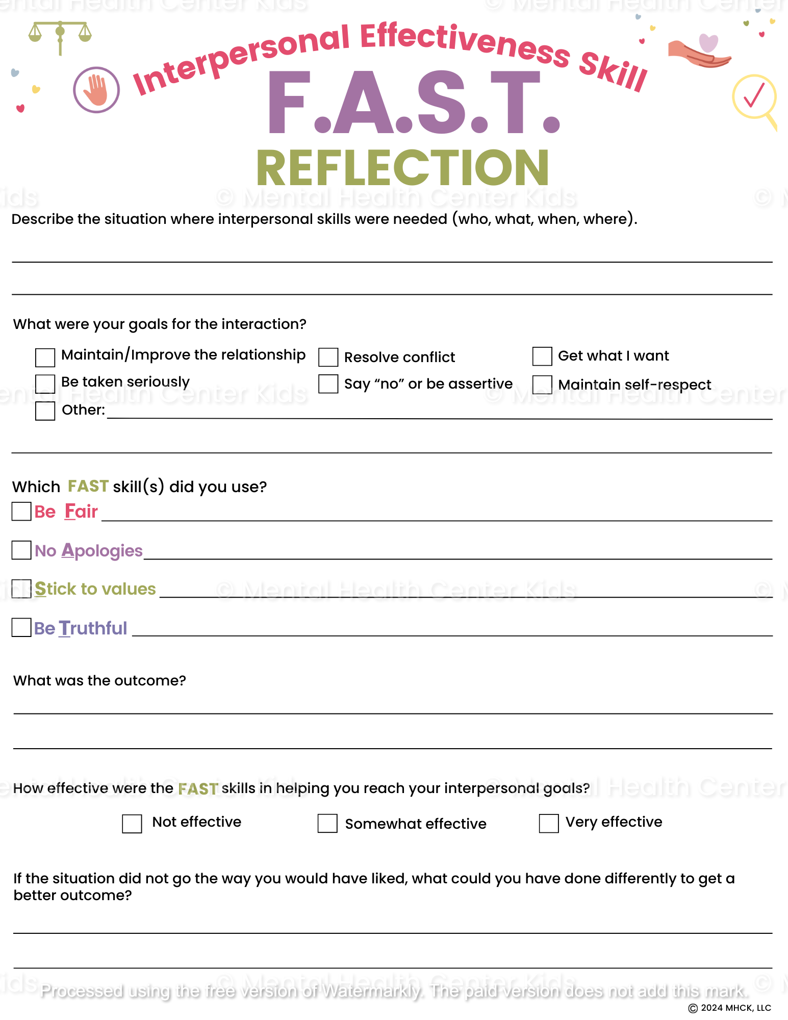 dbt fast skill pdf worksheet