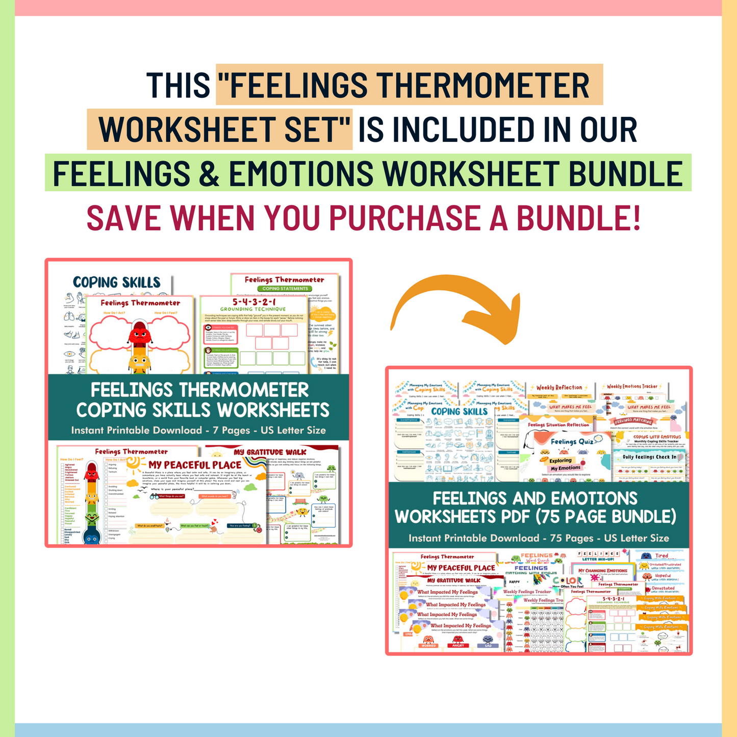 Feelings Thermometer Worksheets