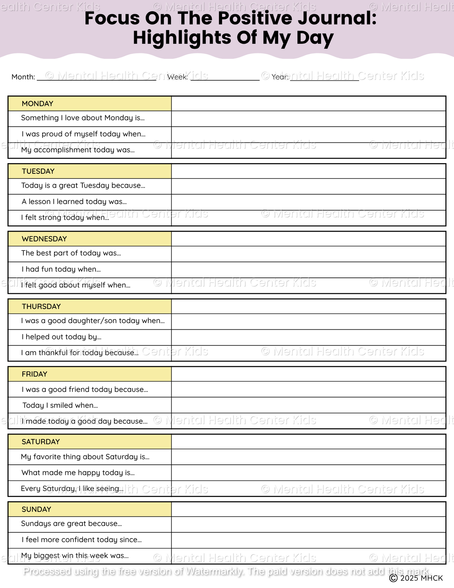 positive thinking journal
