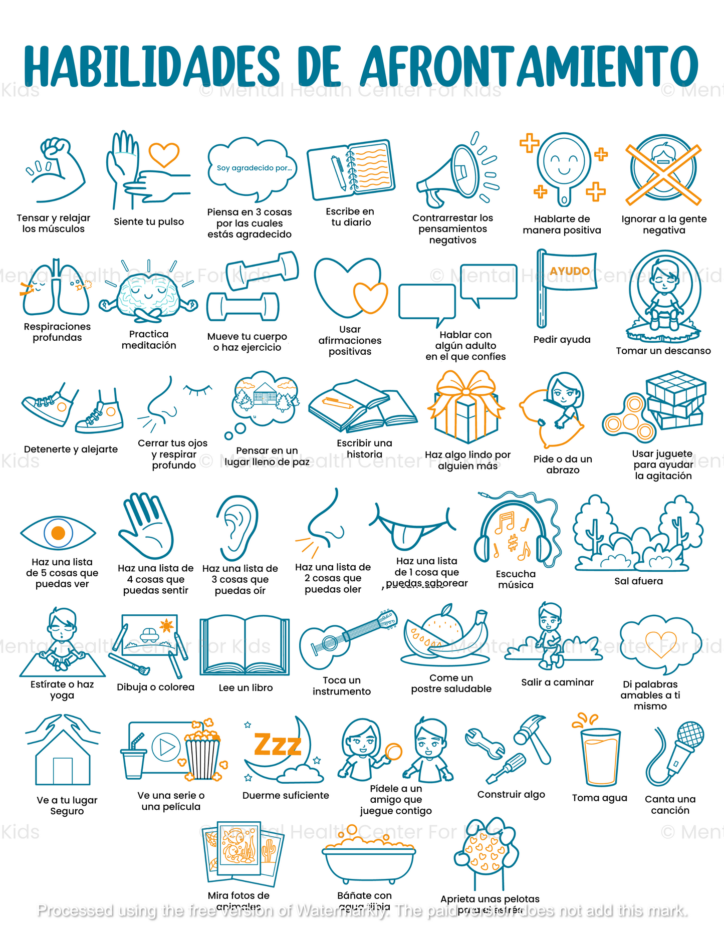 Spanish Managing My Emotions With Coping Skills Worksheets