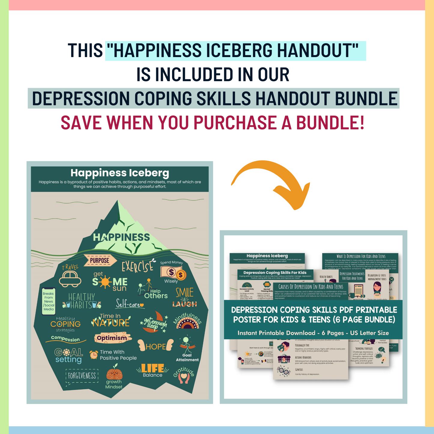 Happiness Iceberg Handout