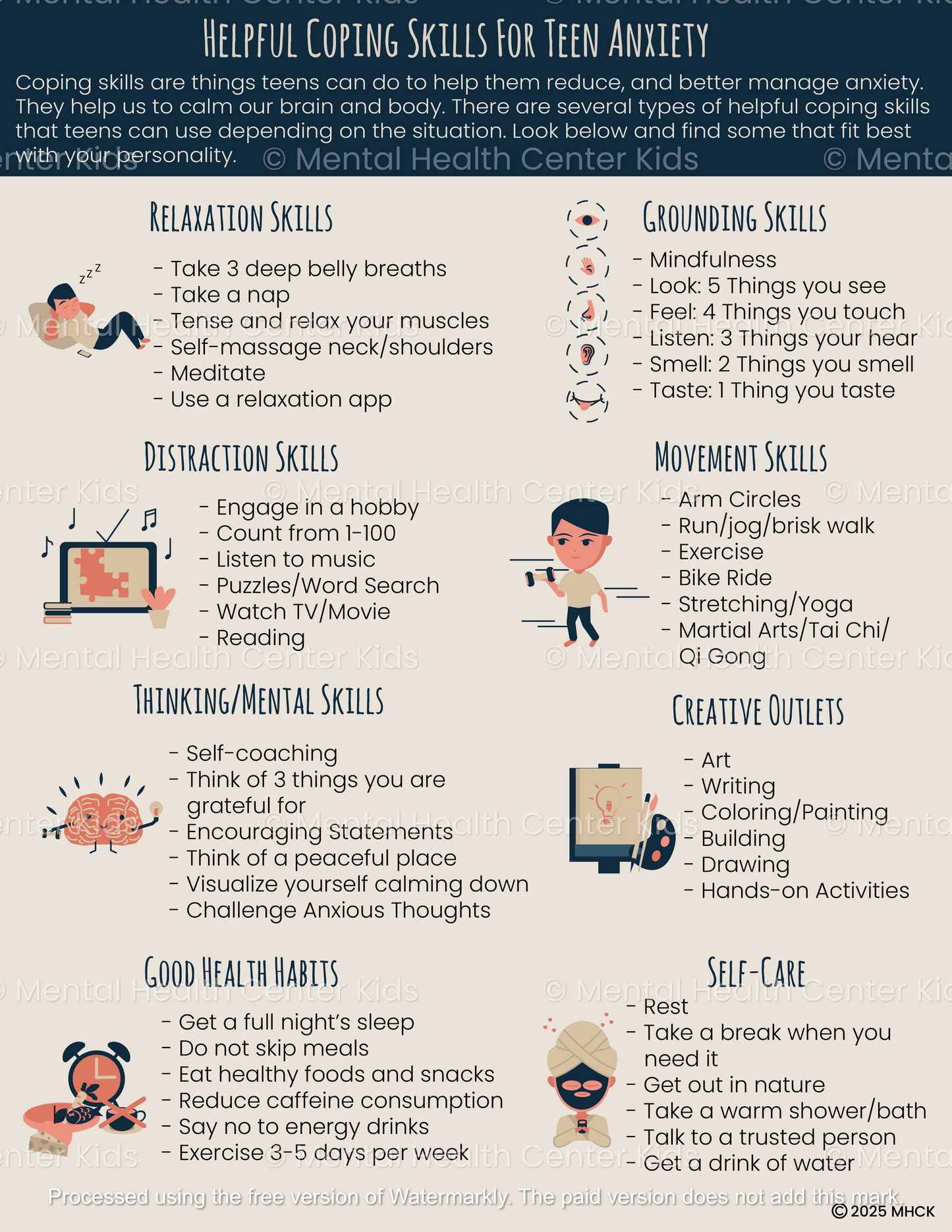 anxiety coping skills for teens