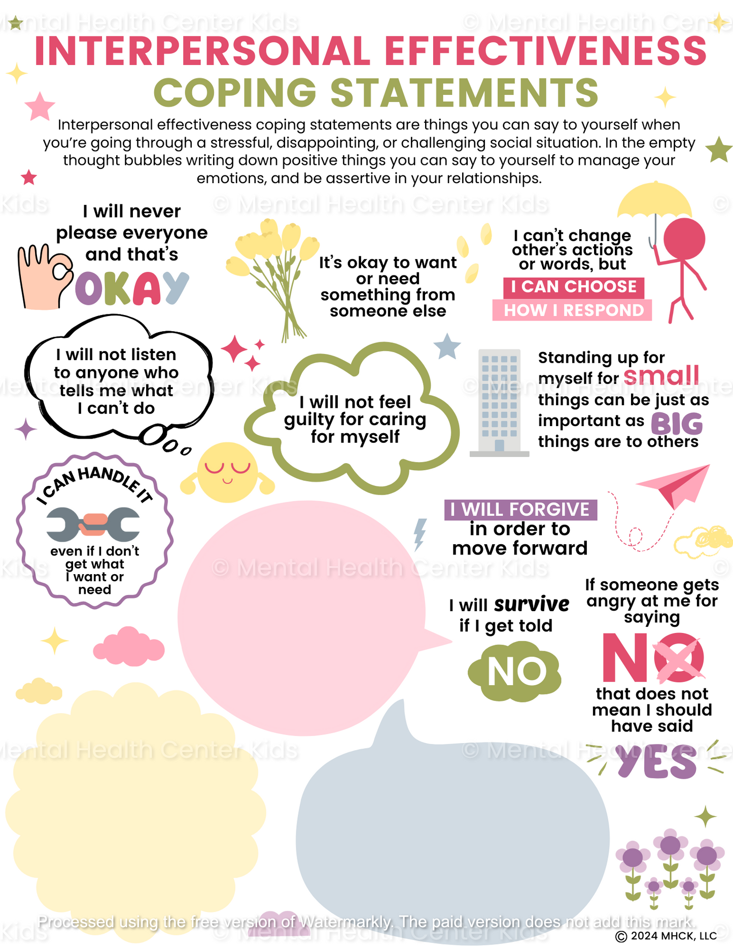 dbt interpersonal effectiveness coping statements worksheet