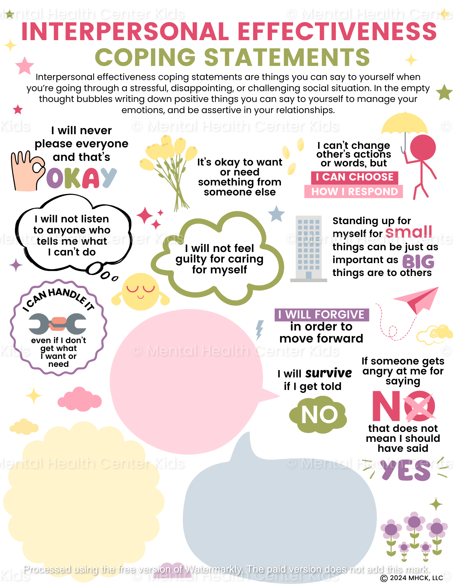 dbt interpersonal effectiveness coping statements worksheet