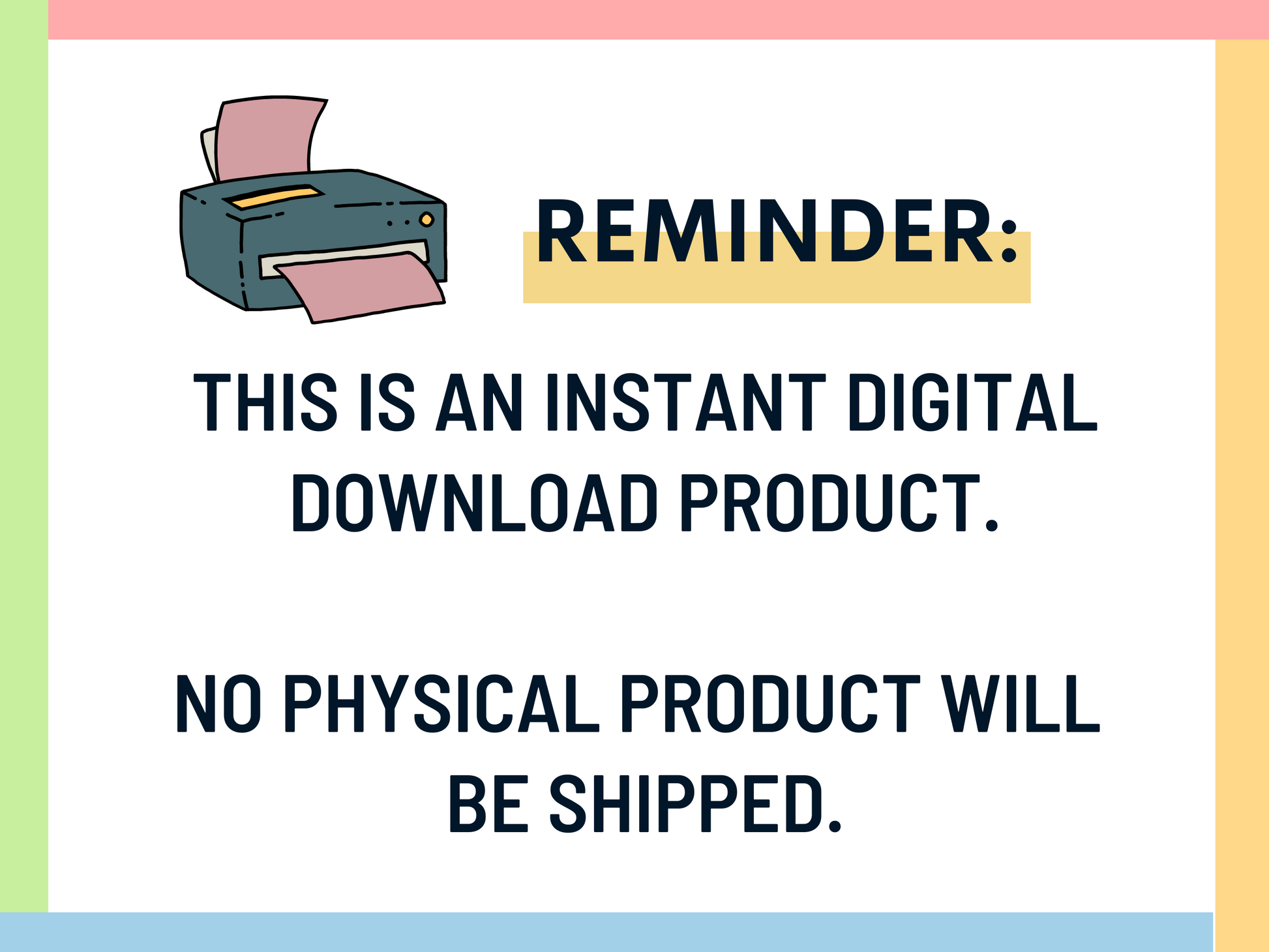 Sign describing how the Strengths Worksheet For Kids is an instant digital download product