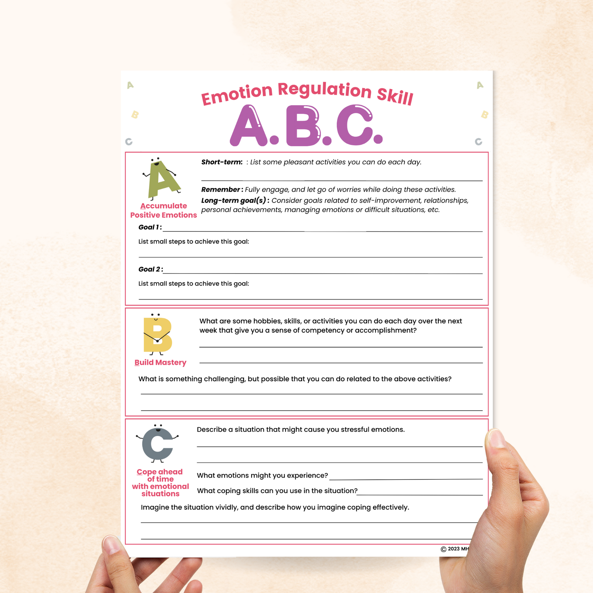abc dbt skills worksheet