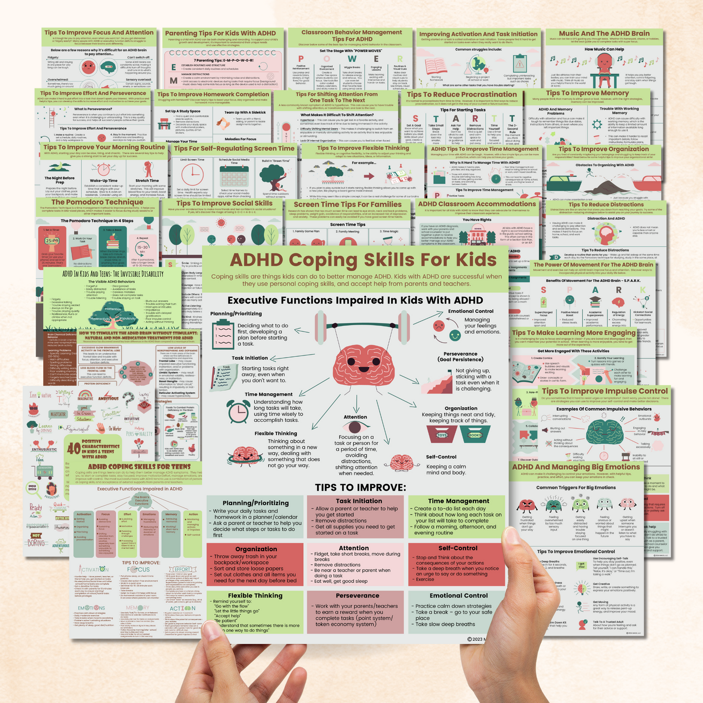 adhd handouts bundle