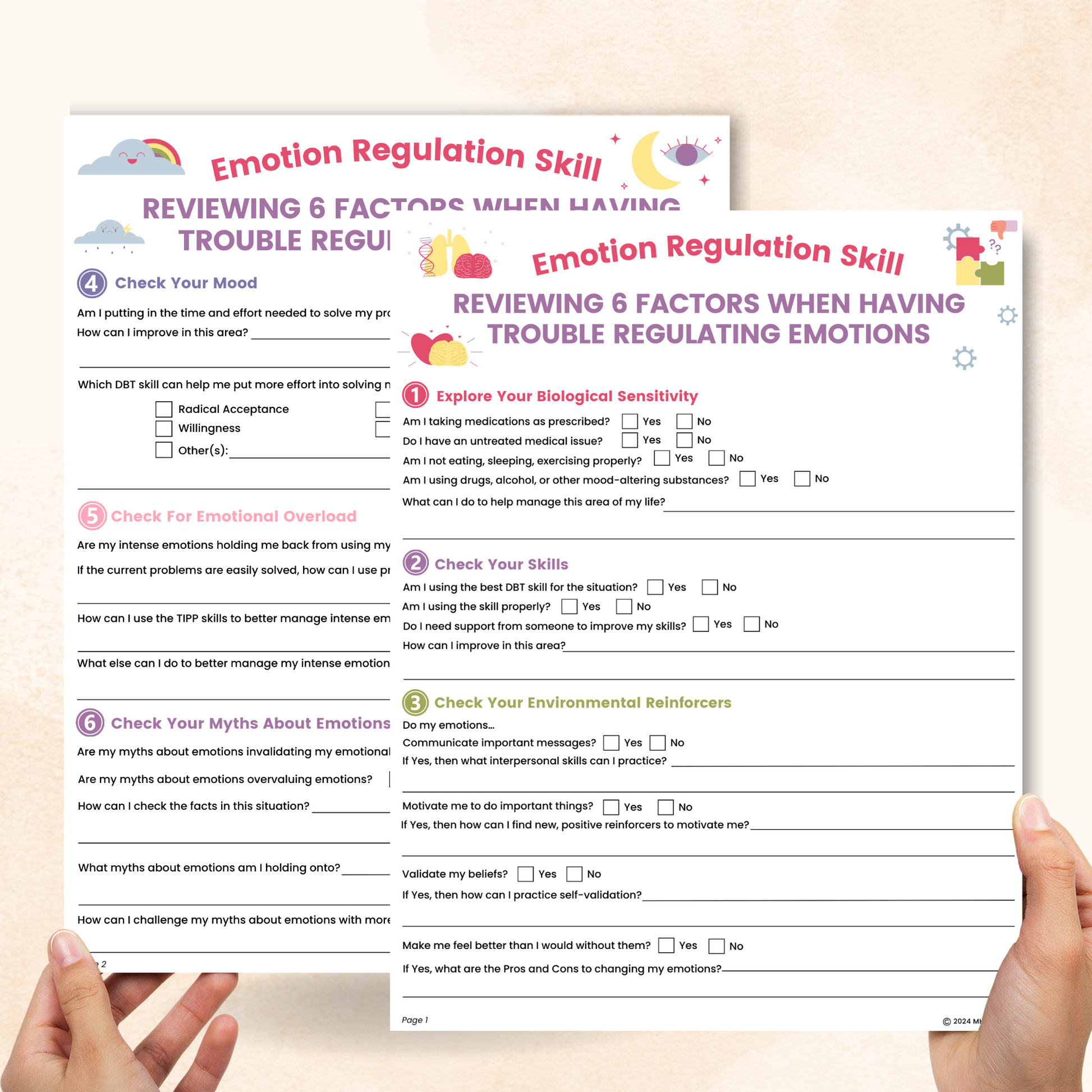 dbt what makes it hard to regulate emotions worksheet