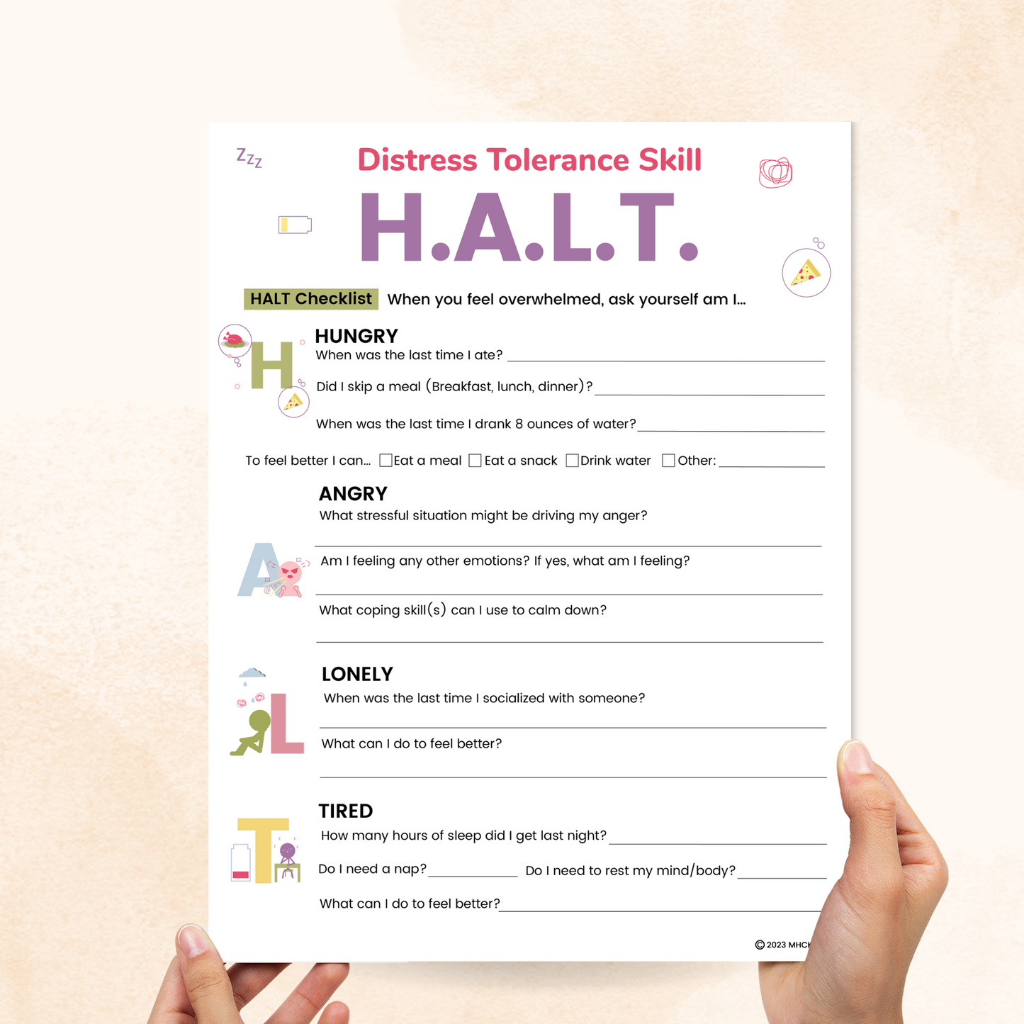 halt skill dbt worksheet