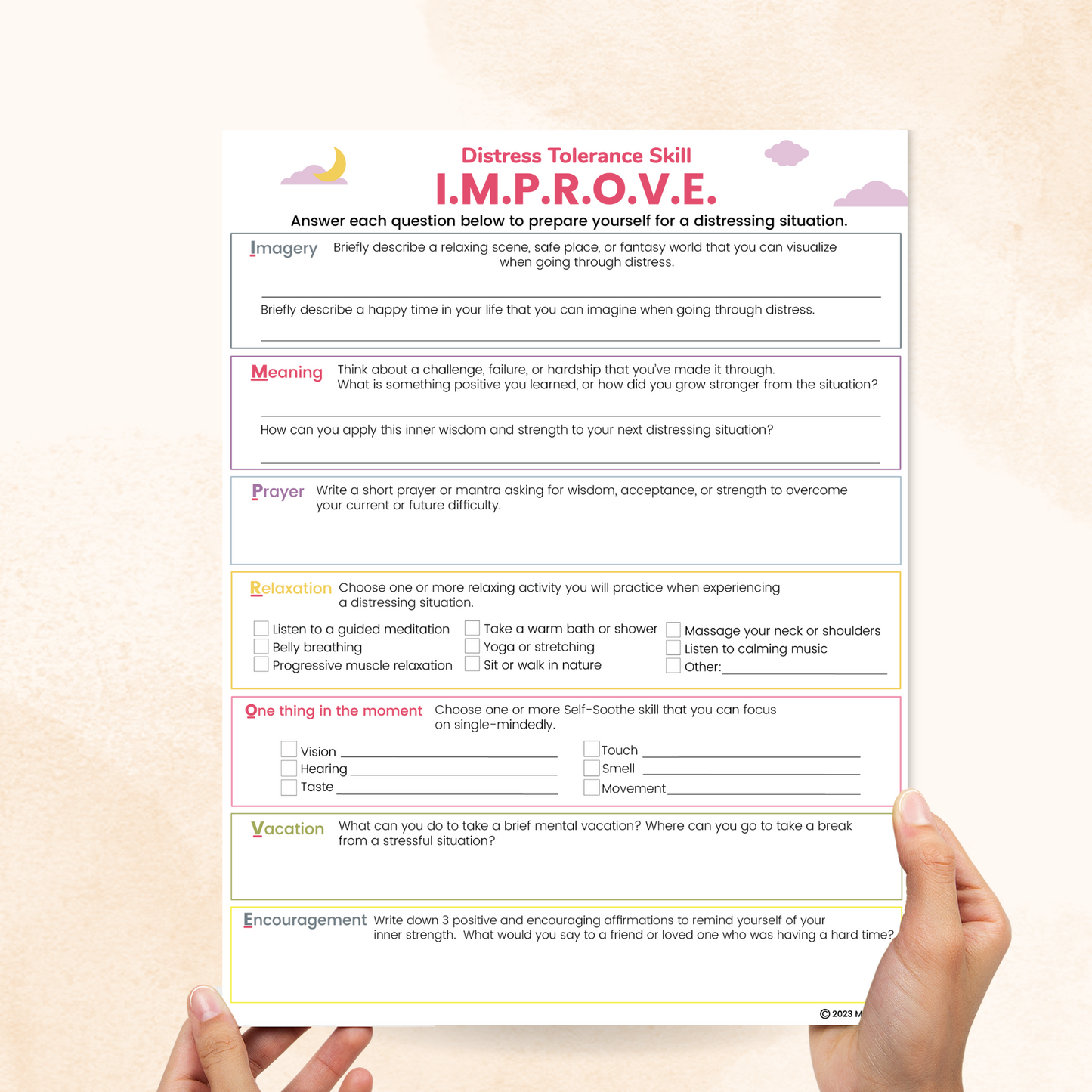 dbt improve worksheet pdf