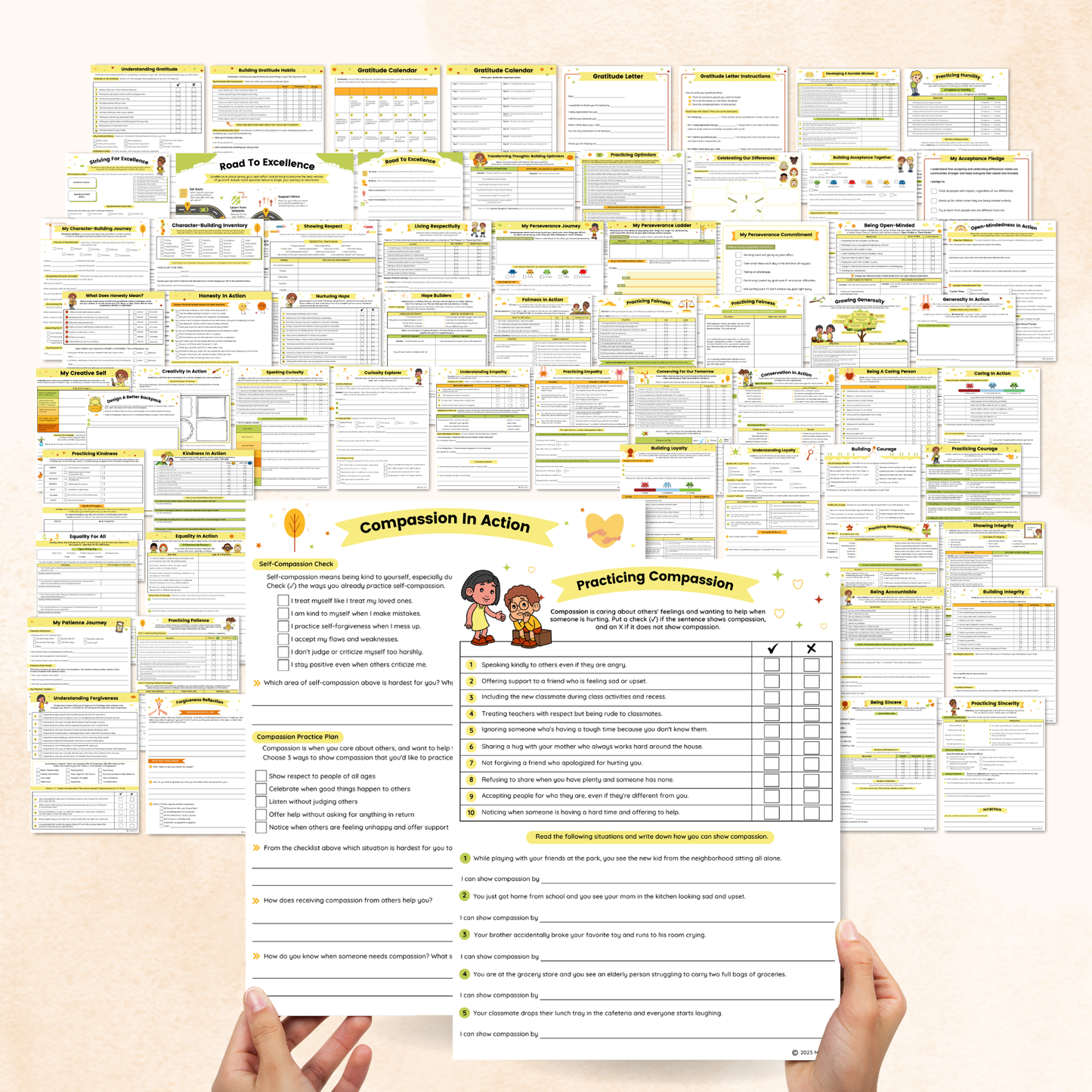 Character Education Worksheets Bundle (73 Pages)