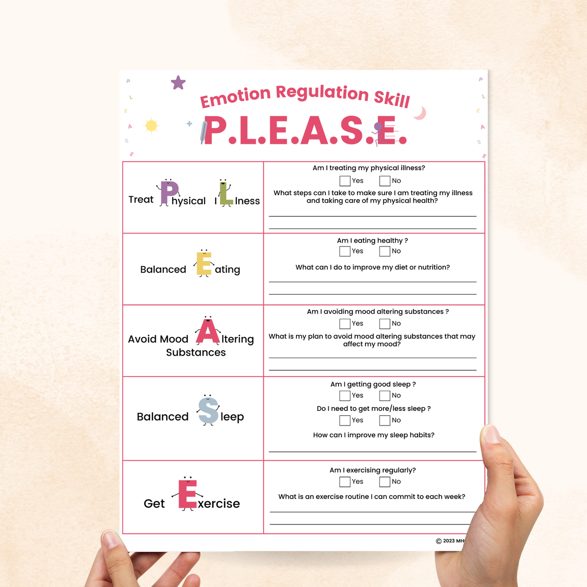 DBT PLEASE Skills Worksheet Mental Health Center Kids dbt-please-skills-worksheet-mental-health-center-kids