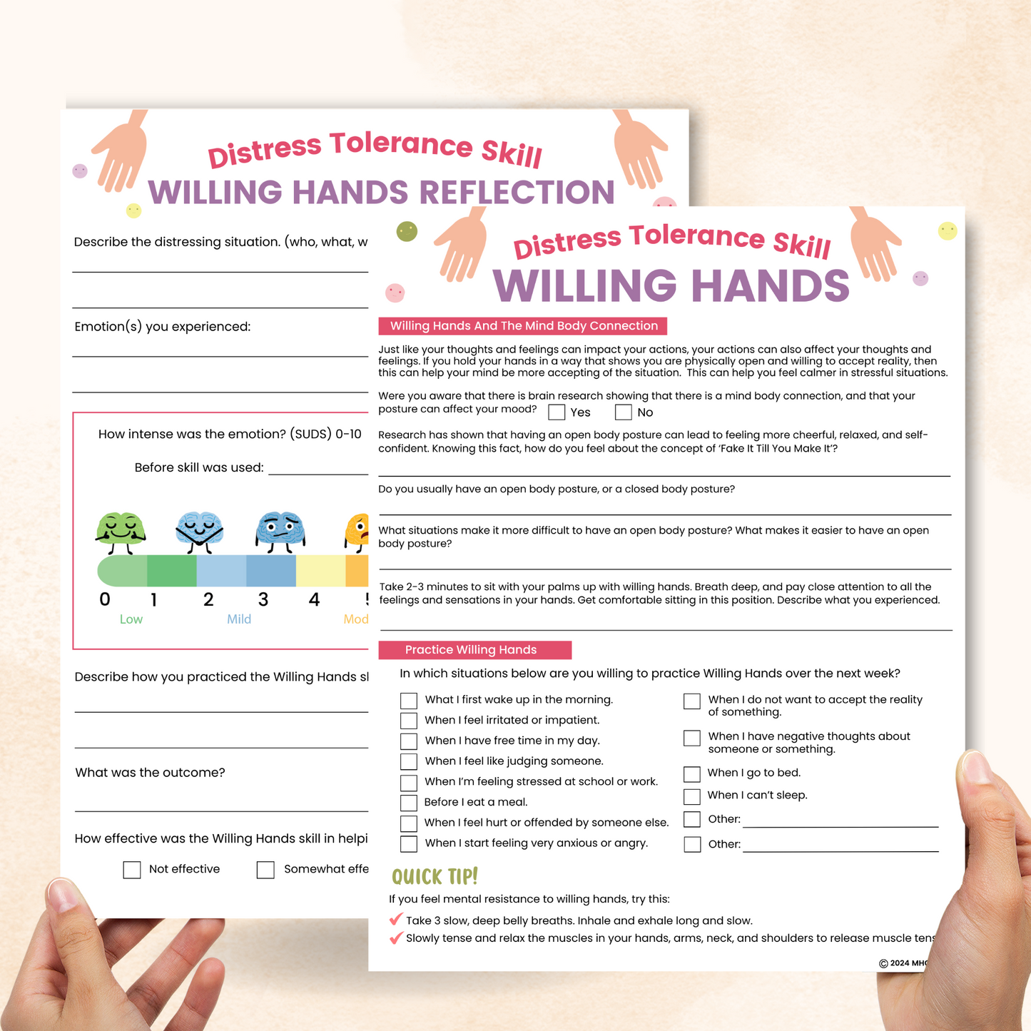 dbt willing hands worksheet