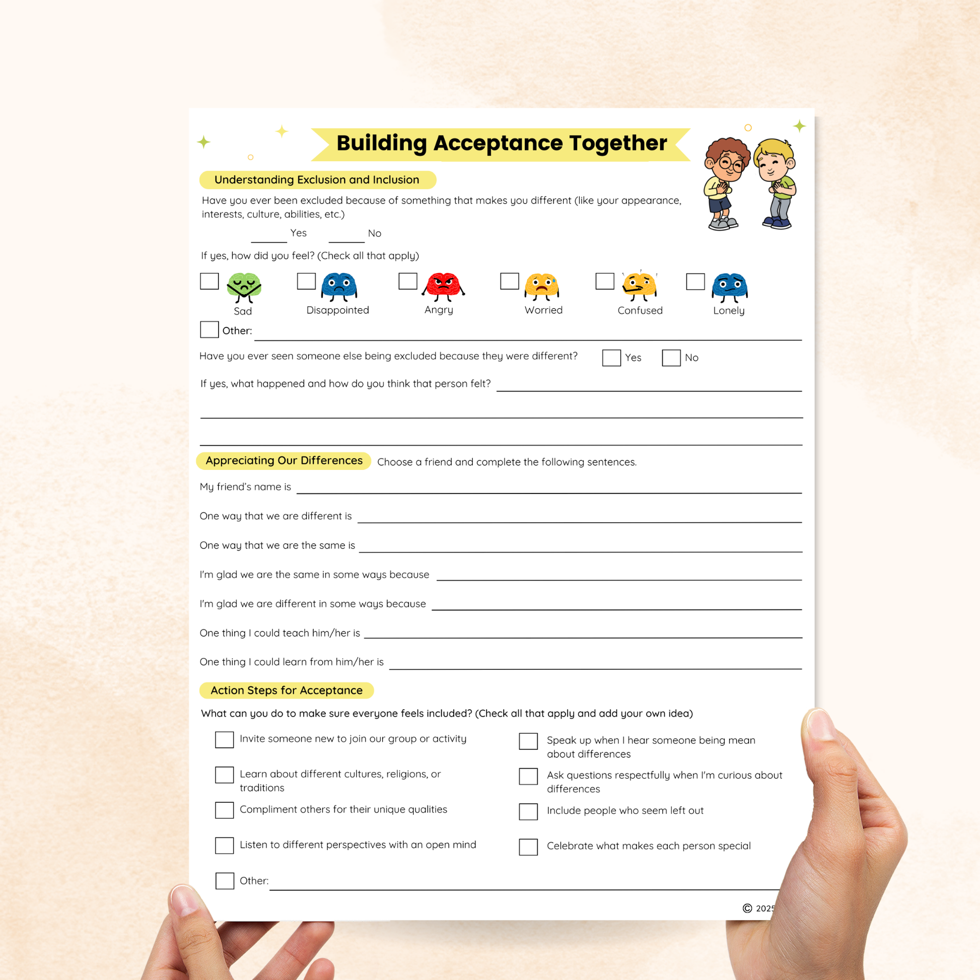 diversity worksheet