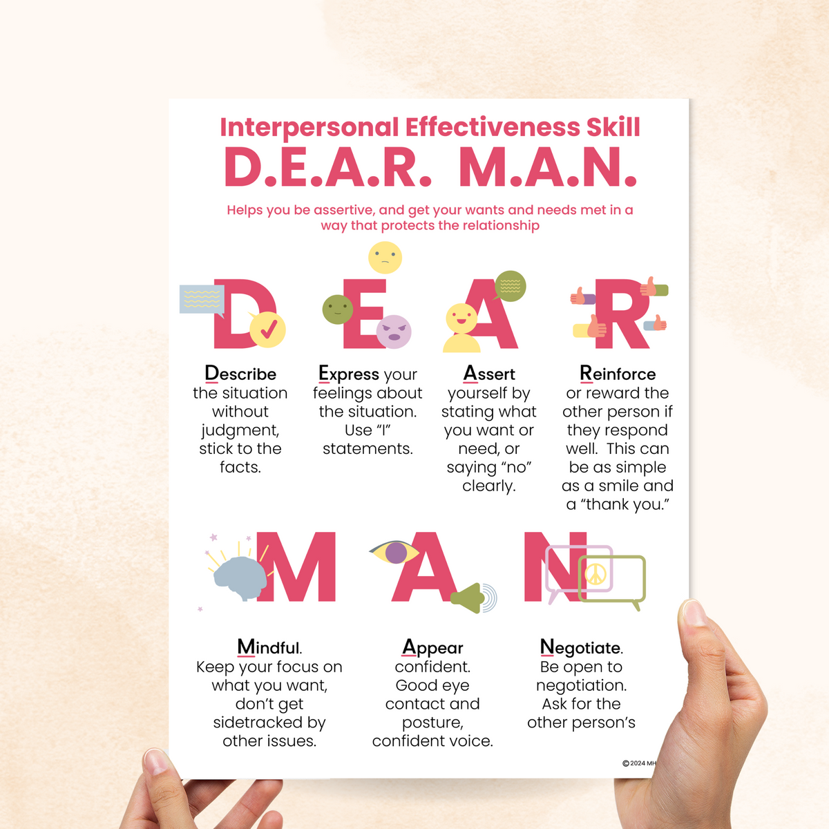 DBT DEAR MAN Handout (PDF) Mental Health Center Kids