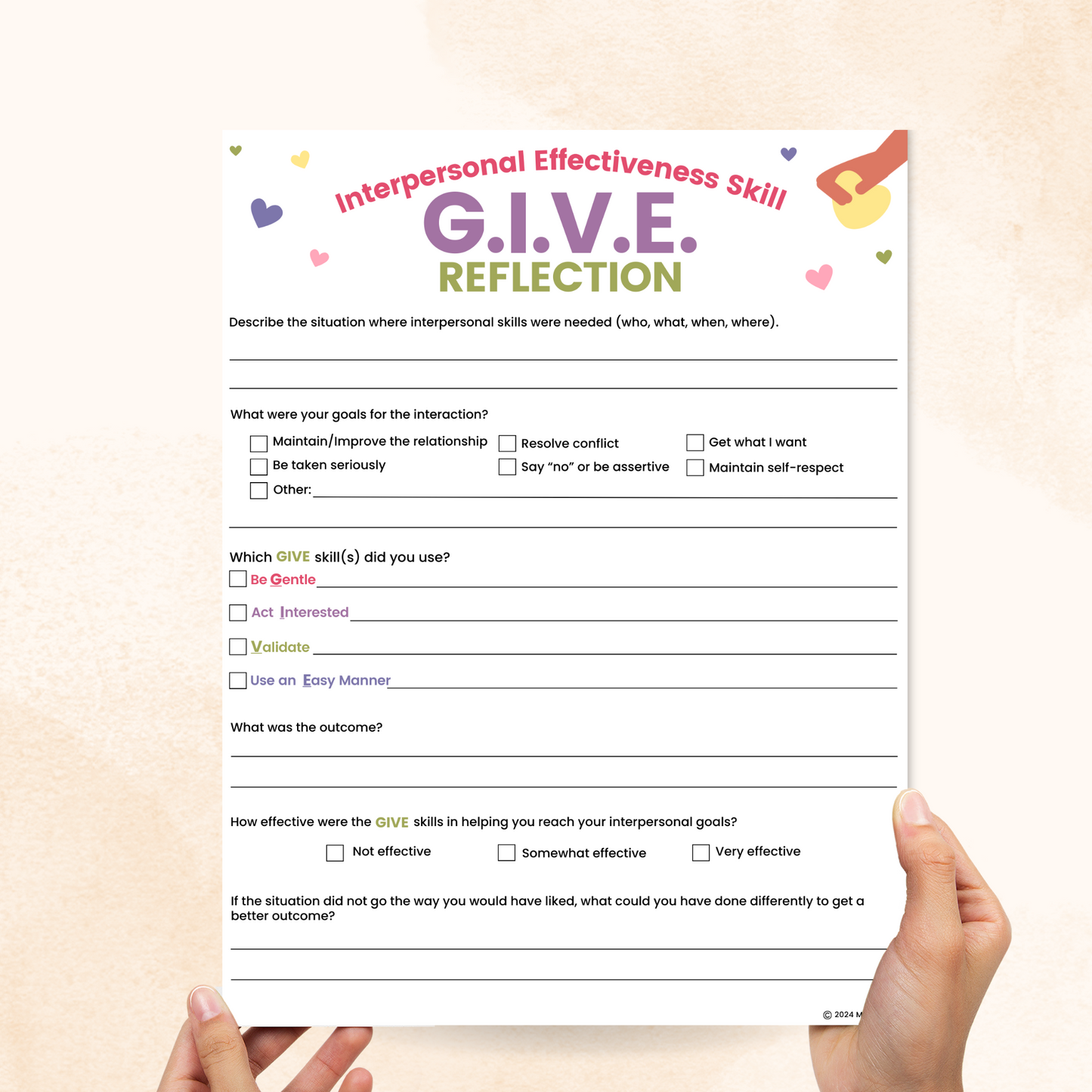 dbt give worksheet