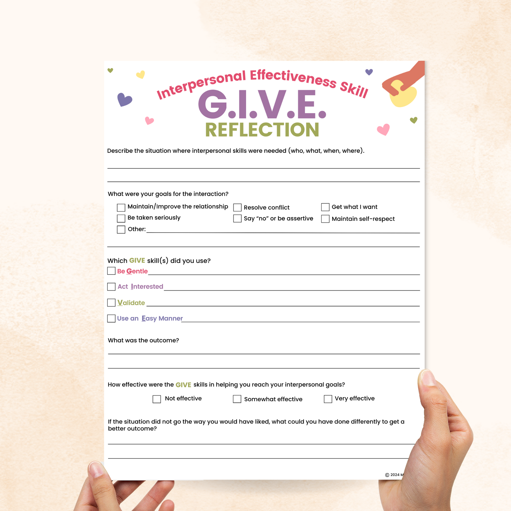 dbt give worksheet