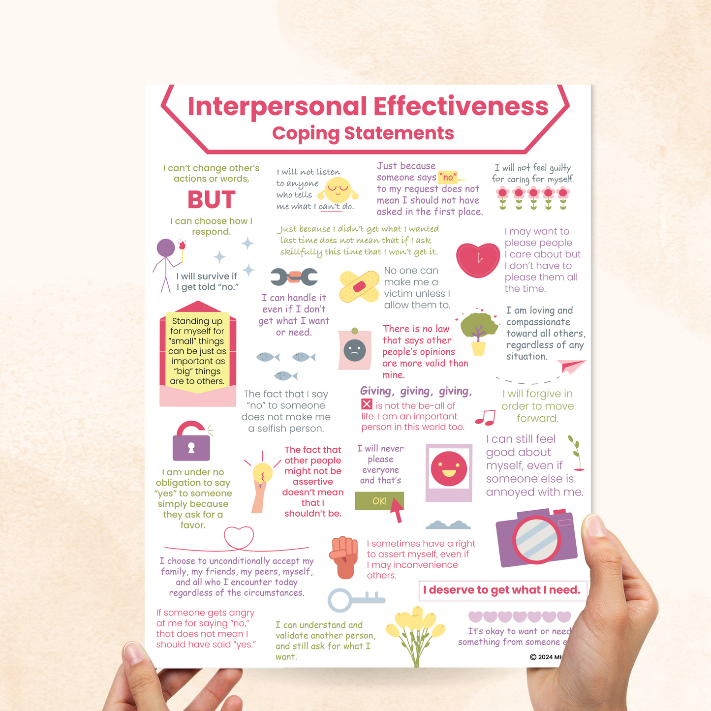 dbt interpersonal effectiveness coping statements
