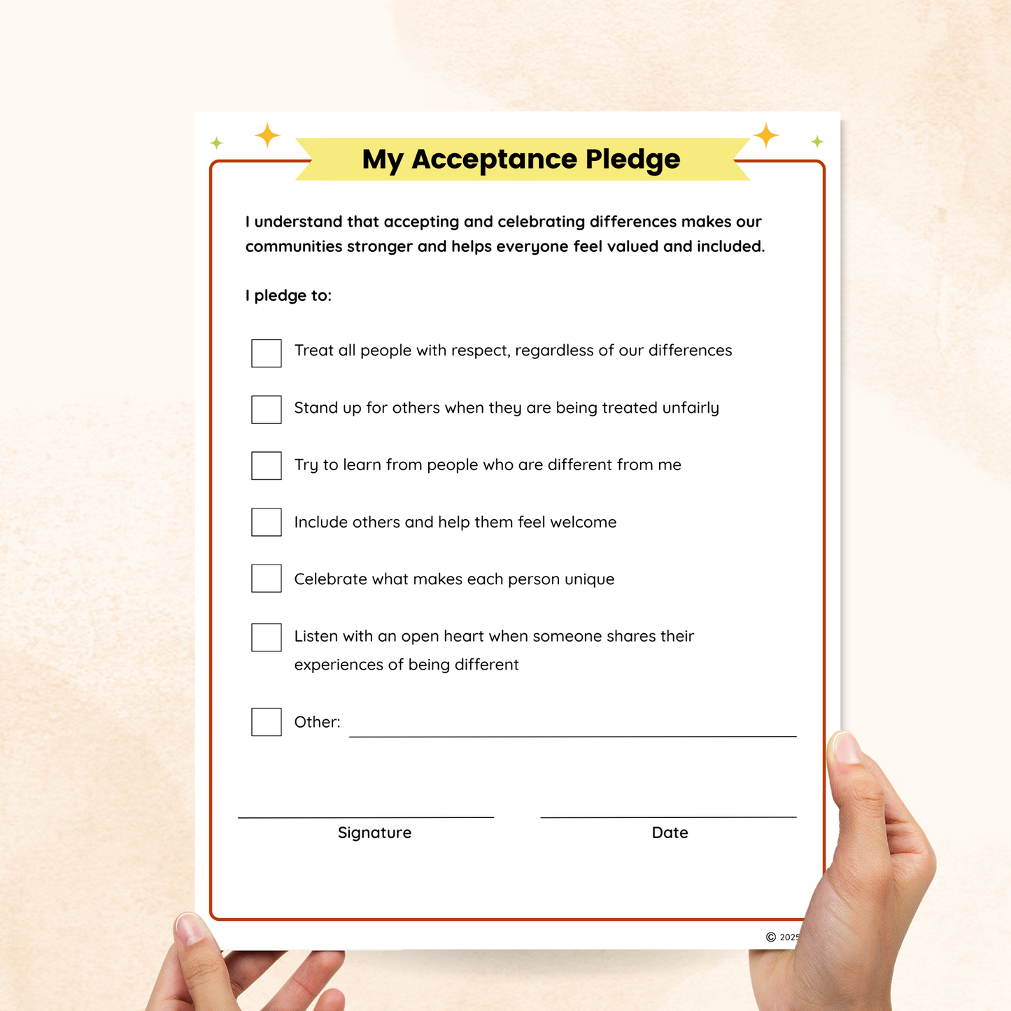 character education worksheet