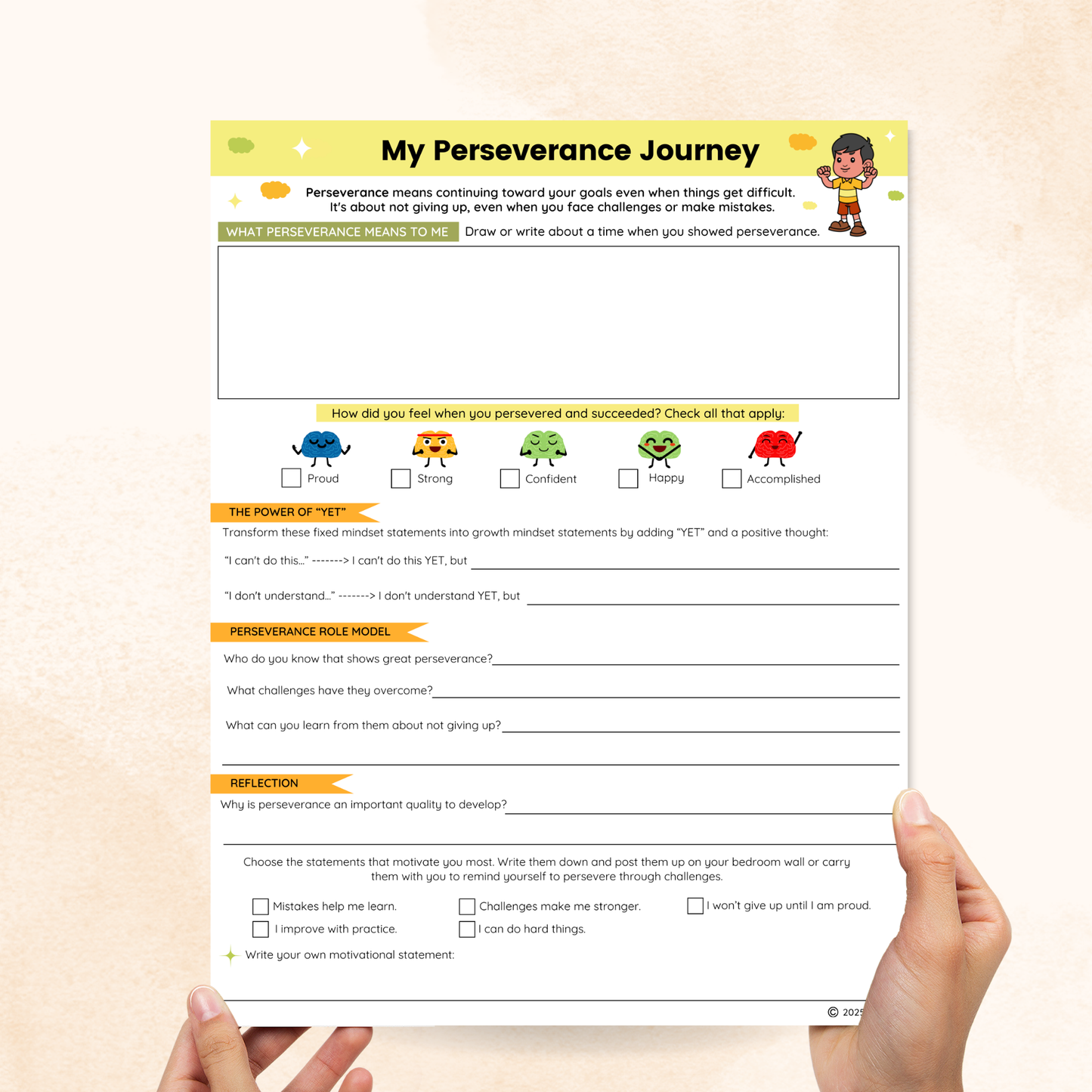 perseverance worksheet pdf