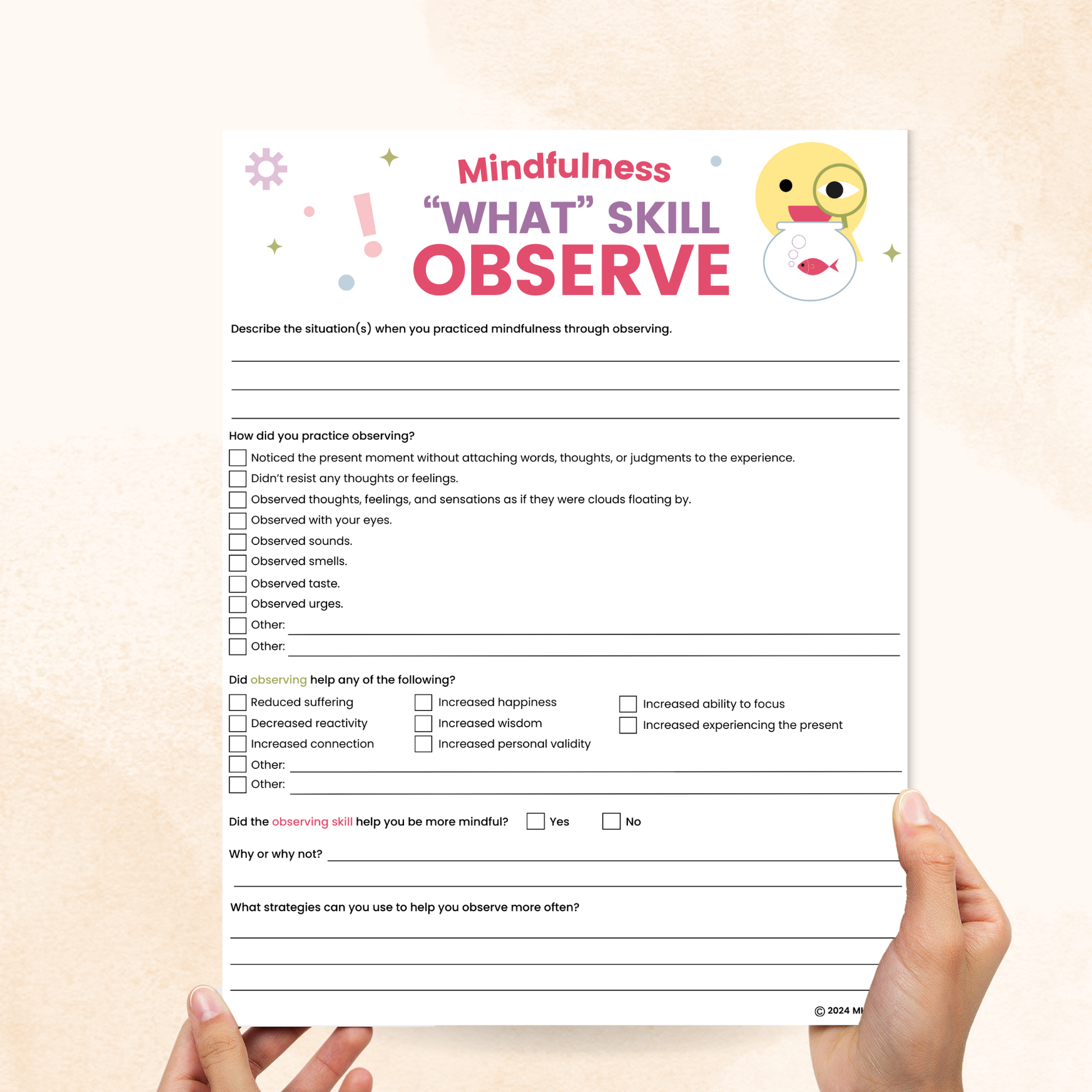 mindfulness what skills dbt worksheet