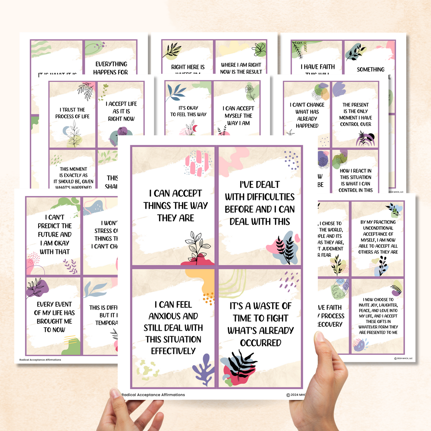 radical acceptance dbt affirmation cards