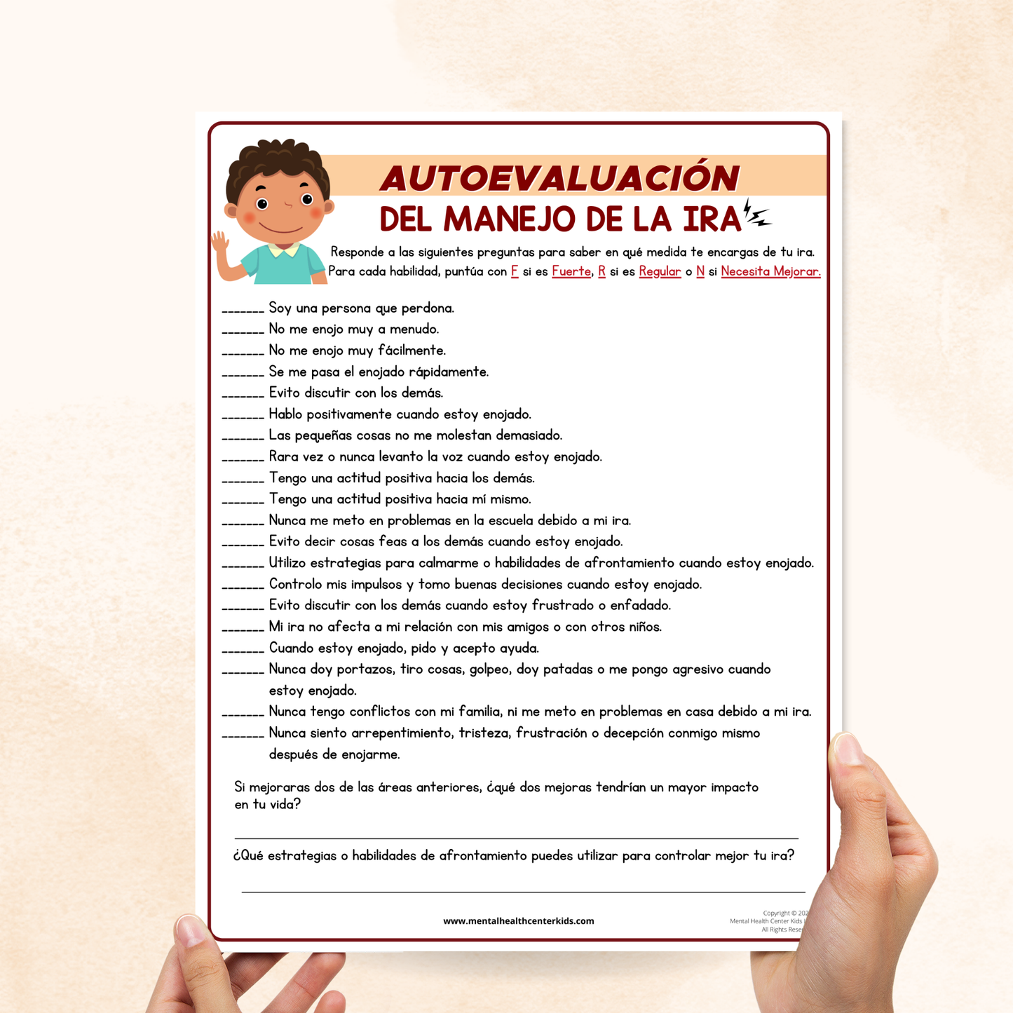 Autoevaluacion Del Manejo De La Ira