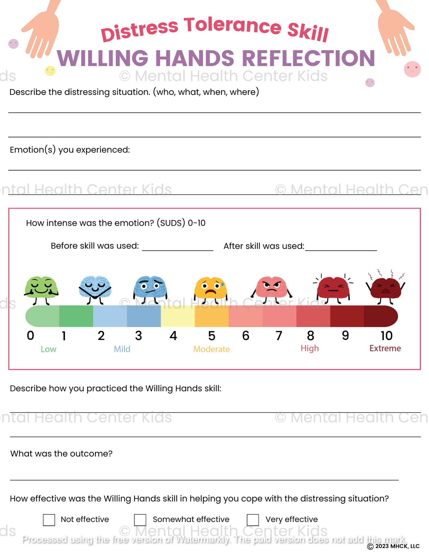 dbt willing hands worksheet pdf