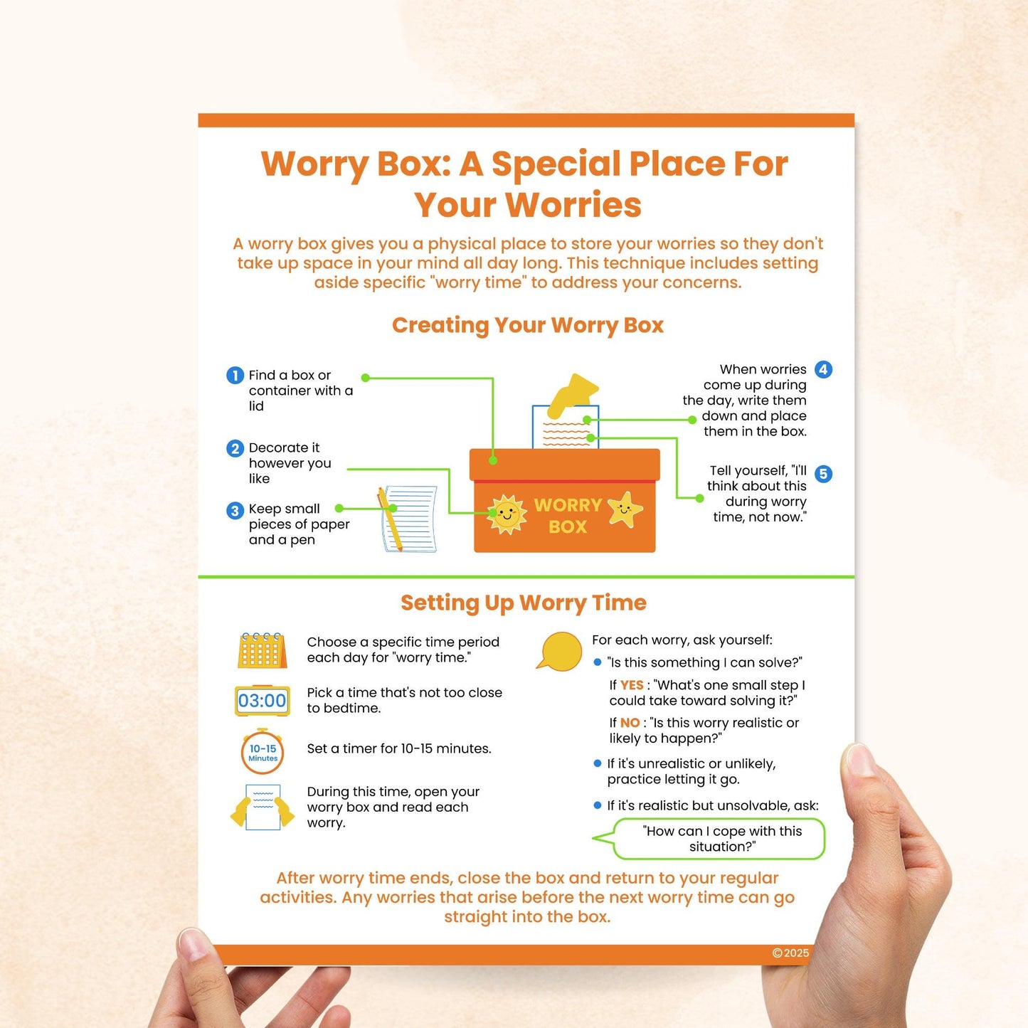 worry box handout