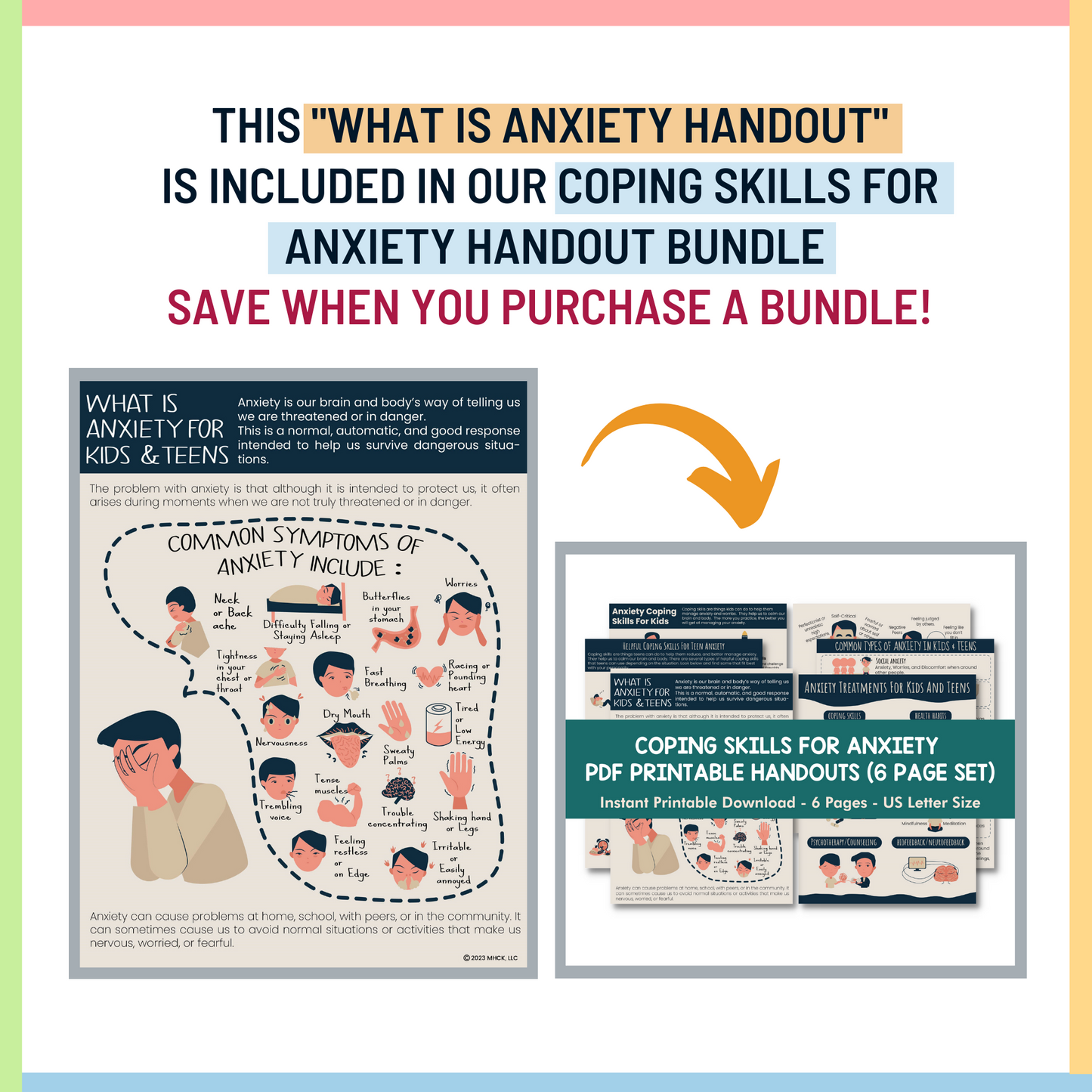 What is Anxiety Printable for Kids and Teens
