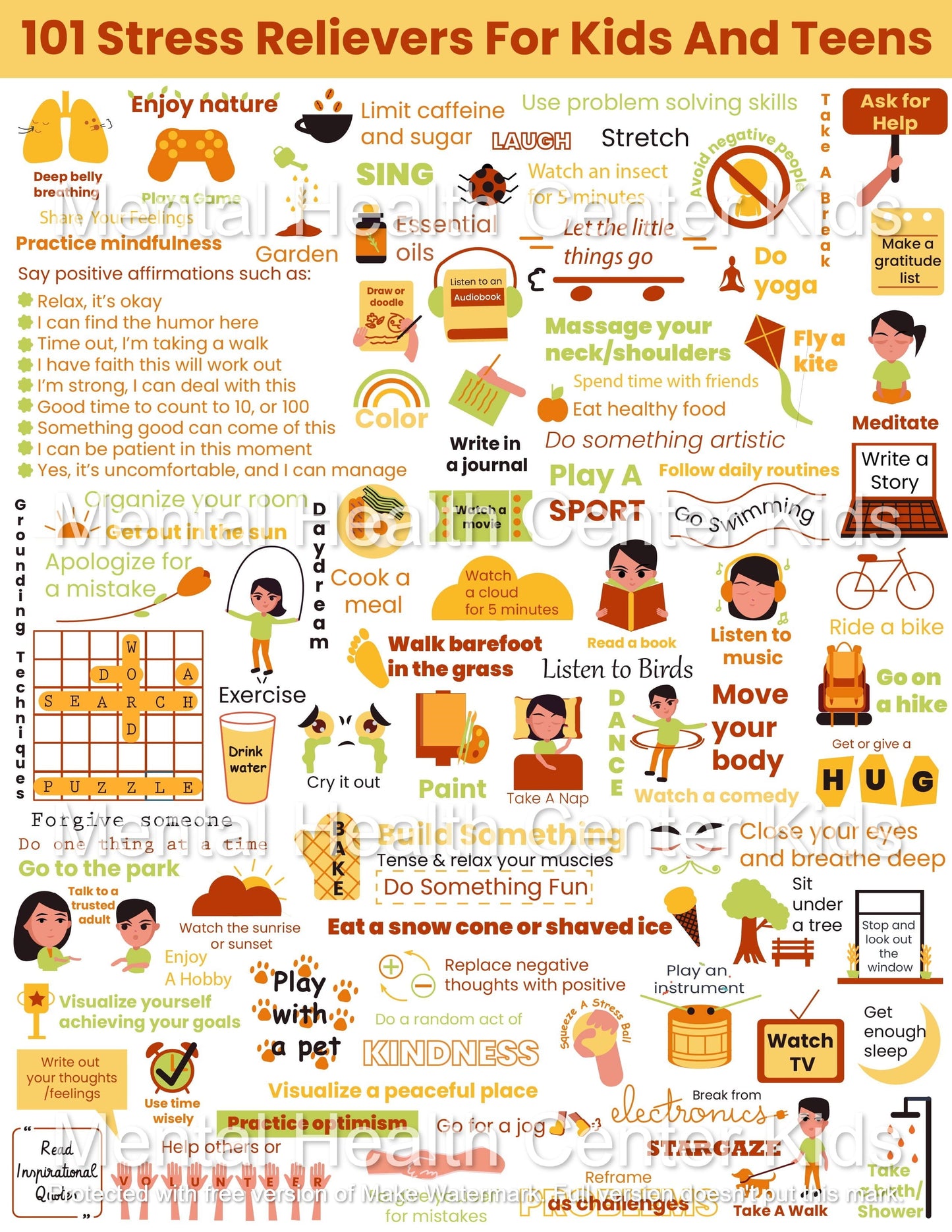 stress relief activities for kids