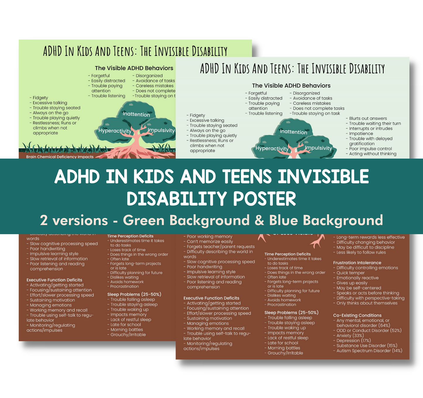 ADHD Infographic Handouts Mini-Bundle (5 Pages)