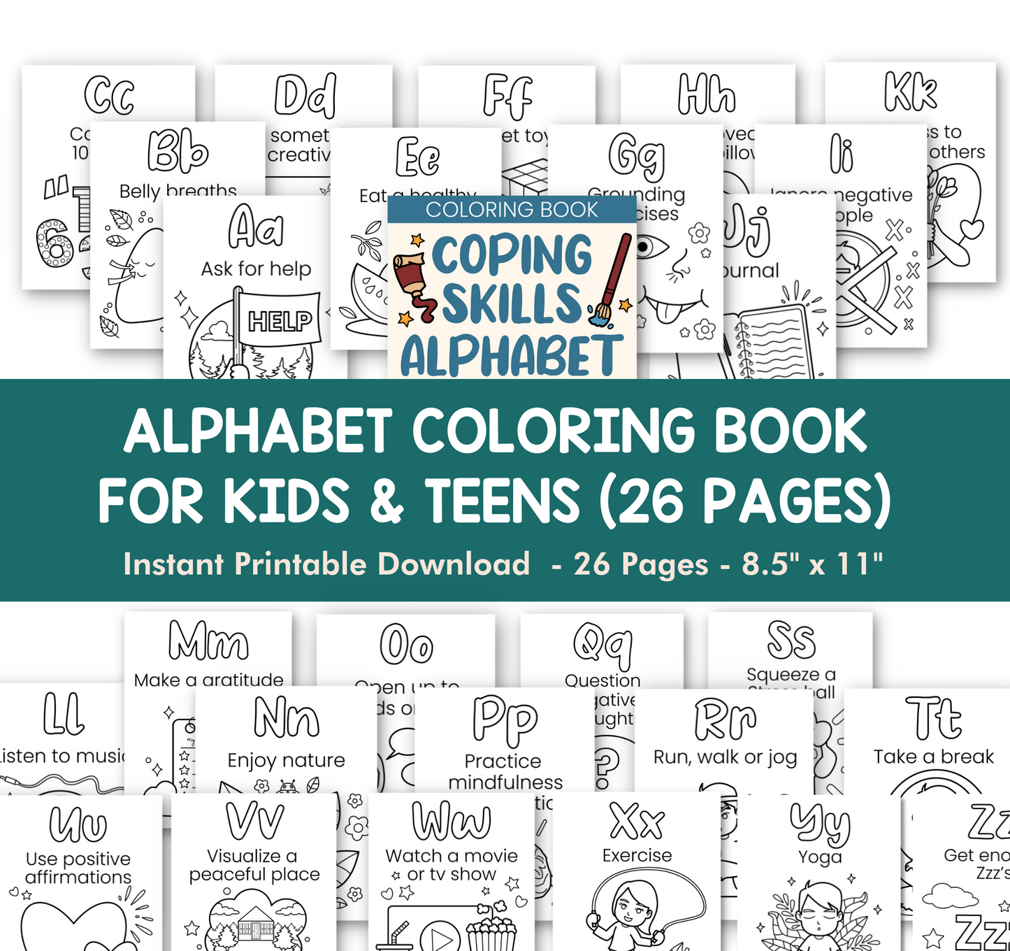 alphabet coloring book