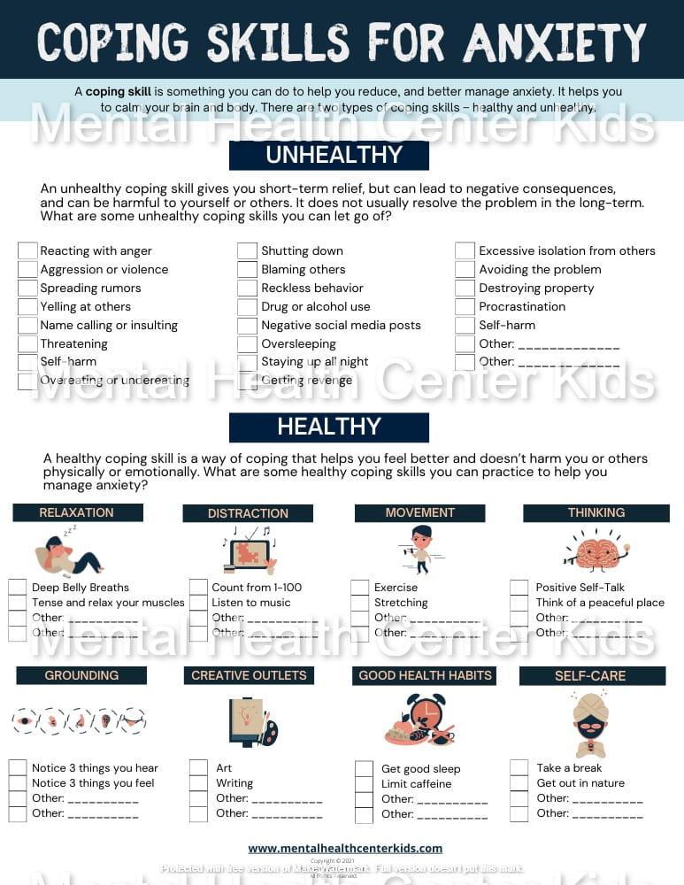 copings skills for anxiety