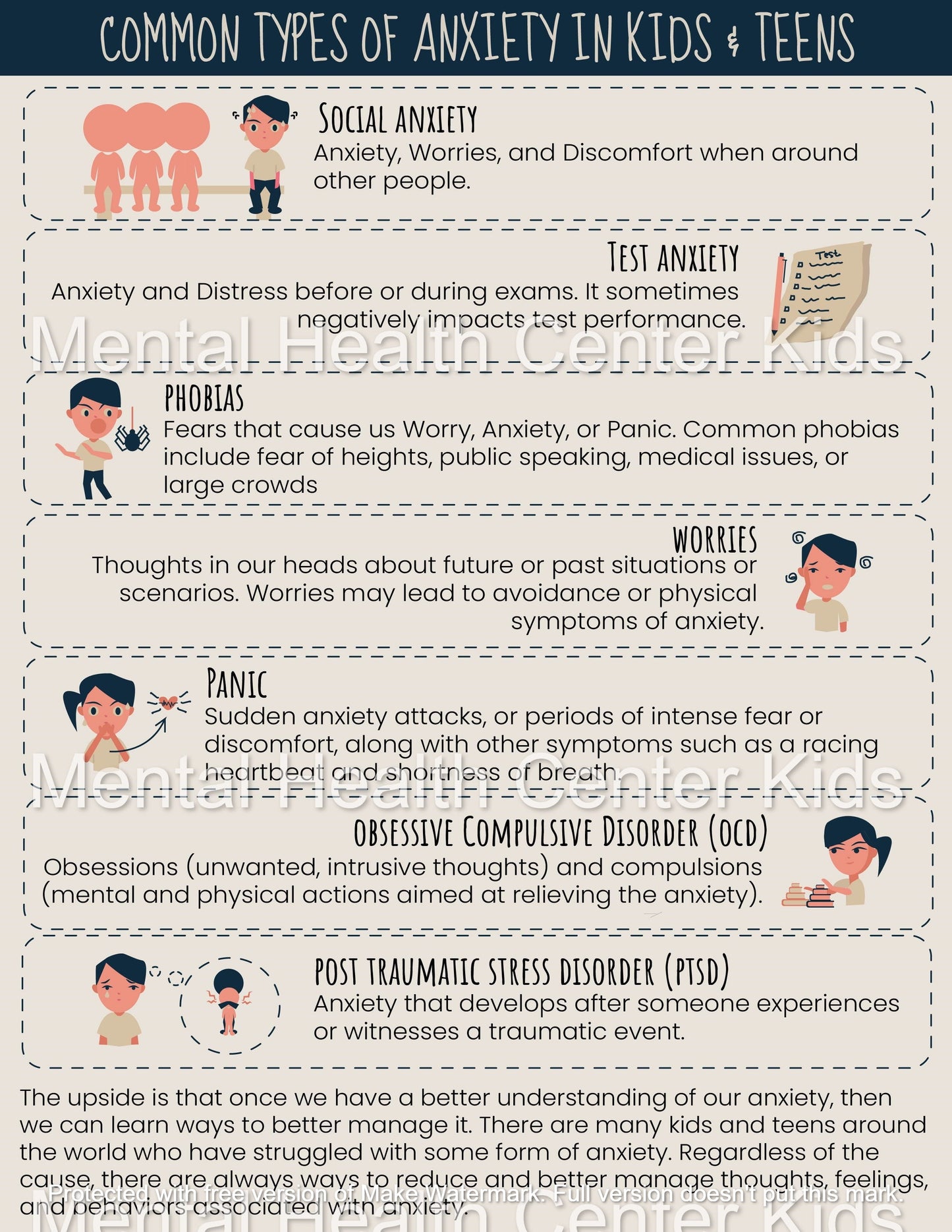 common types of anxiety in kids and teens