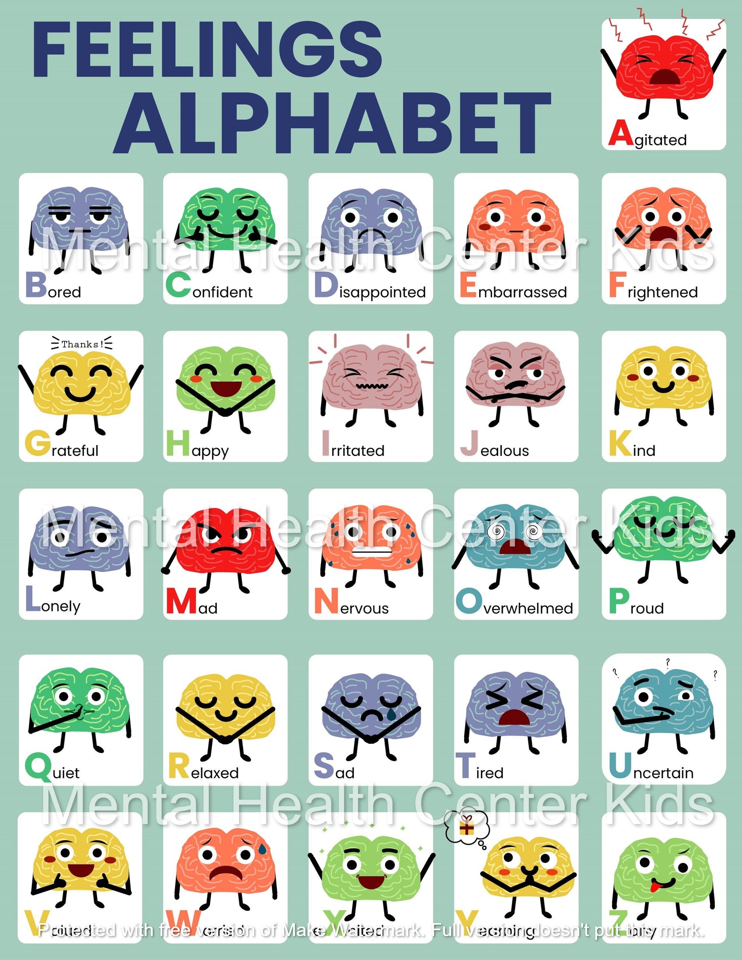 feelings alphabet