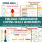 Feelings Thermometer Coping Skills Worksheets