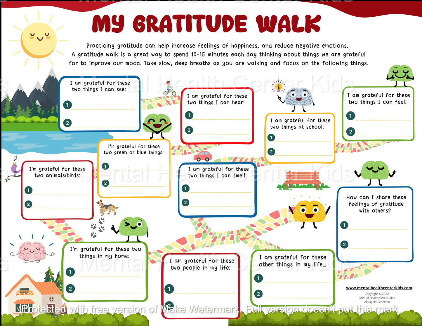 My Gratitude Walk Feelings Thermometer Main