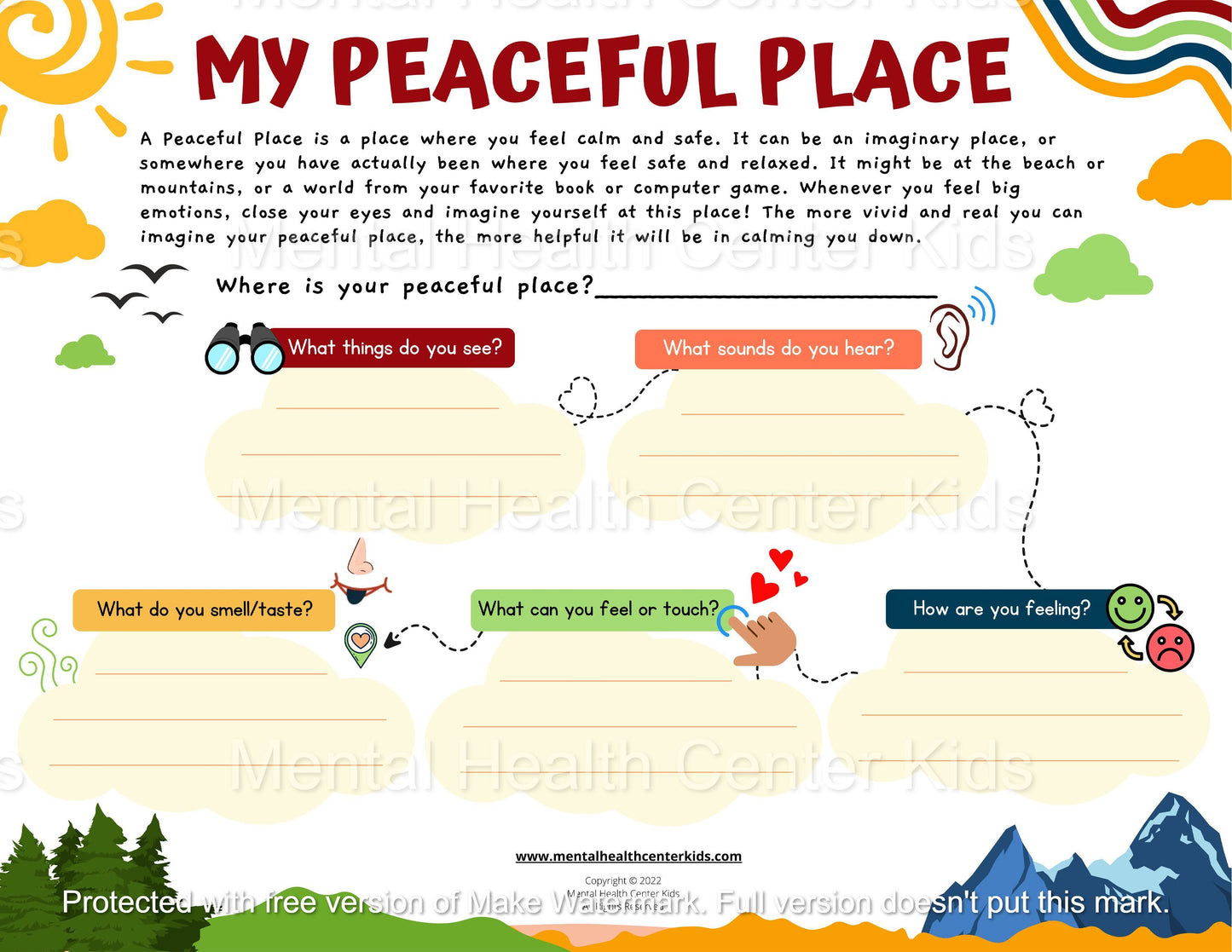 My Peaceful Place Feelings Thermometer Main