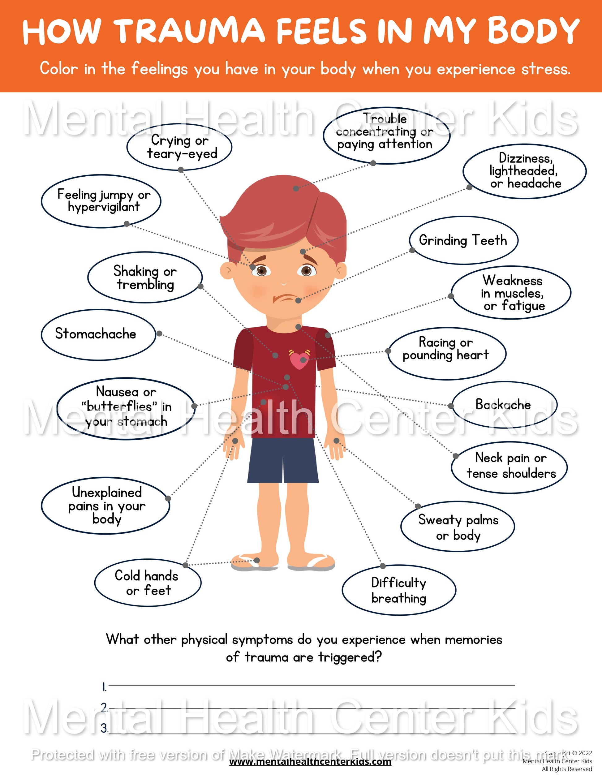physical symptoms of trauma