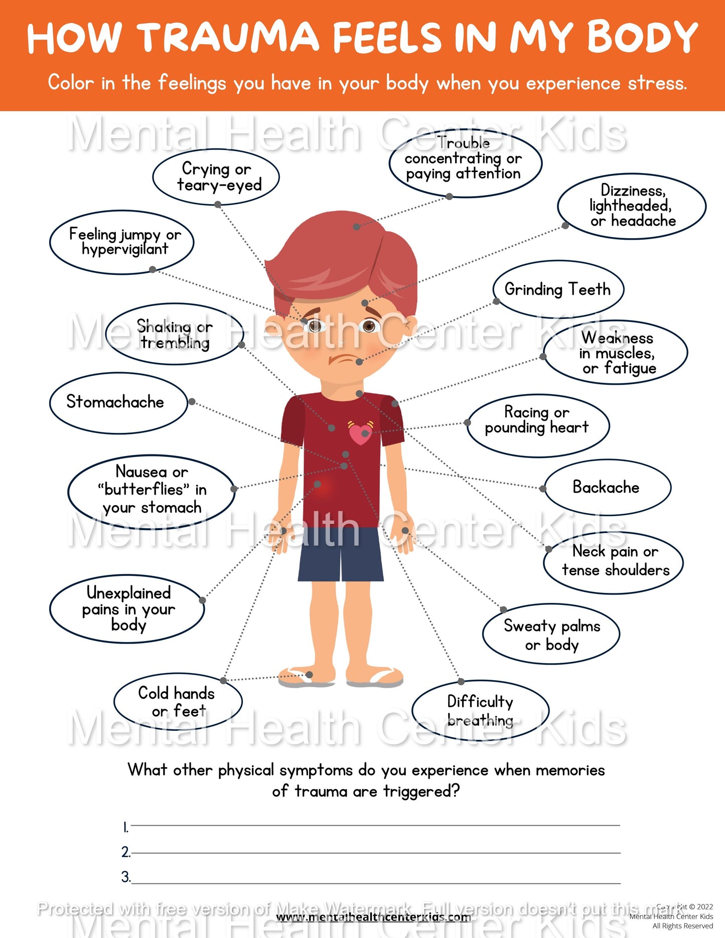 trauma therapy worksheets