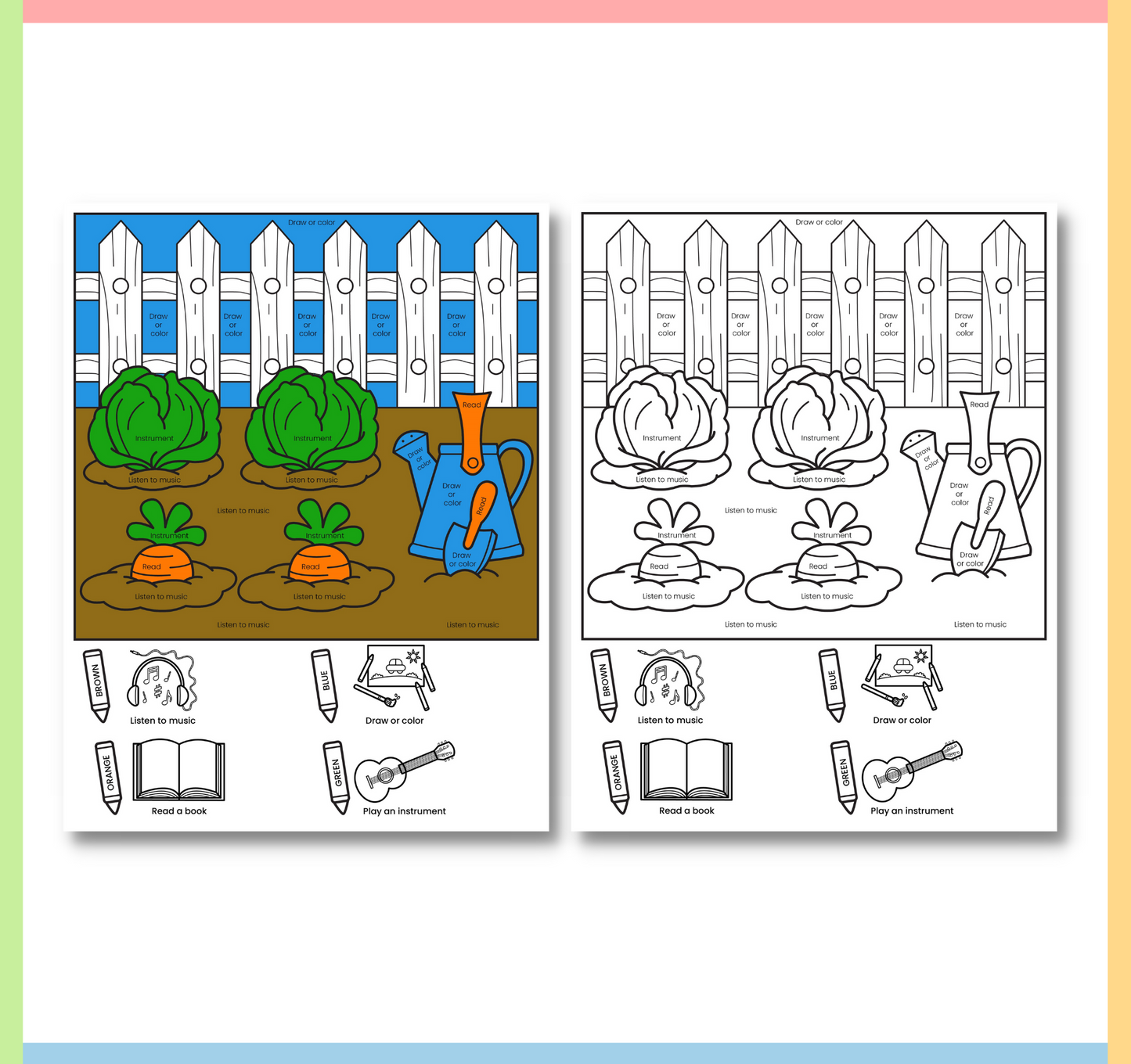 spring coloring pages for kids